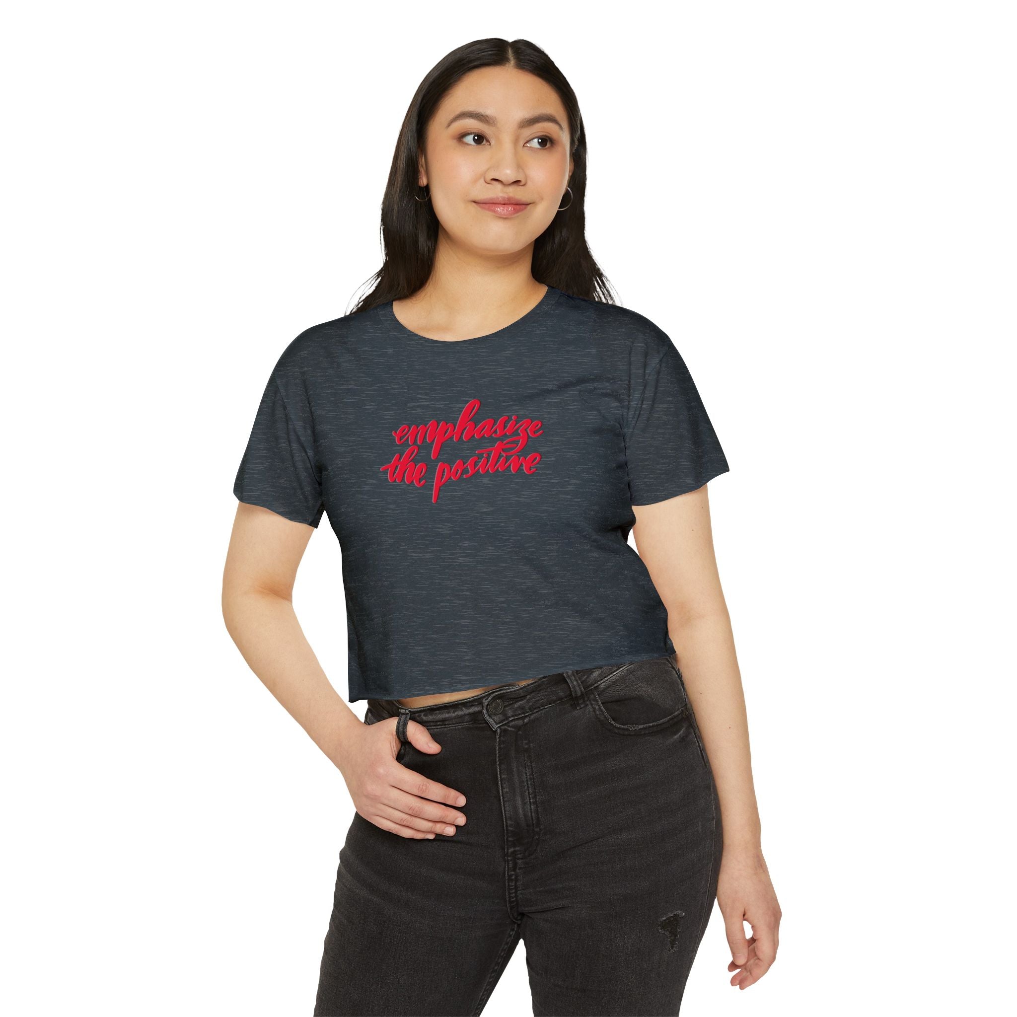 Emphasize the Positive Women's Festival Crop Top