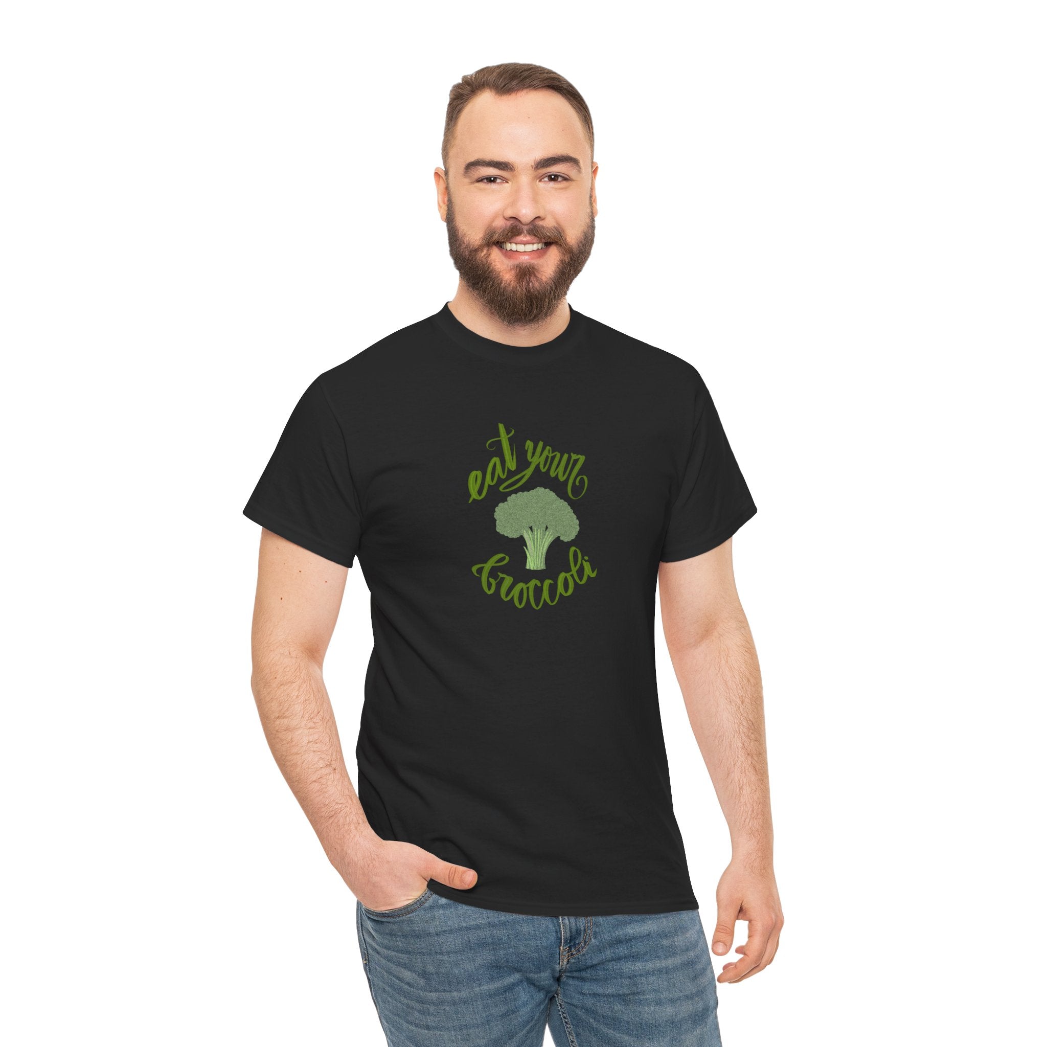 EAT YOUR BROCCOLI Unisex Heavy Cotton Tee