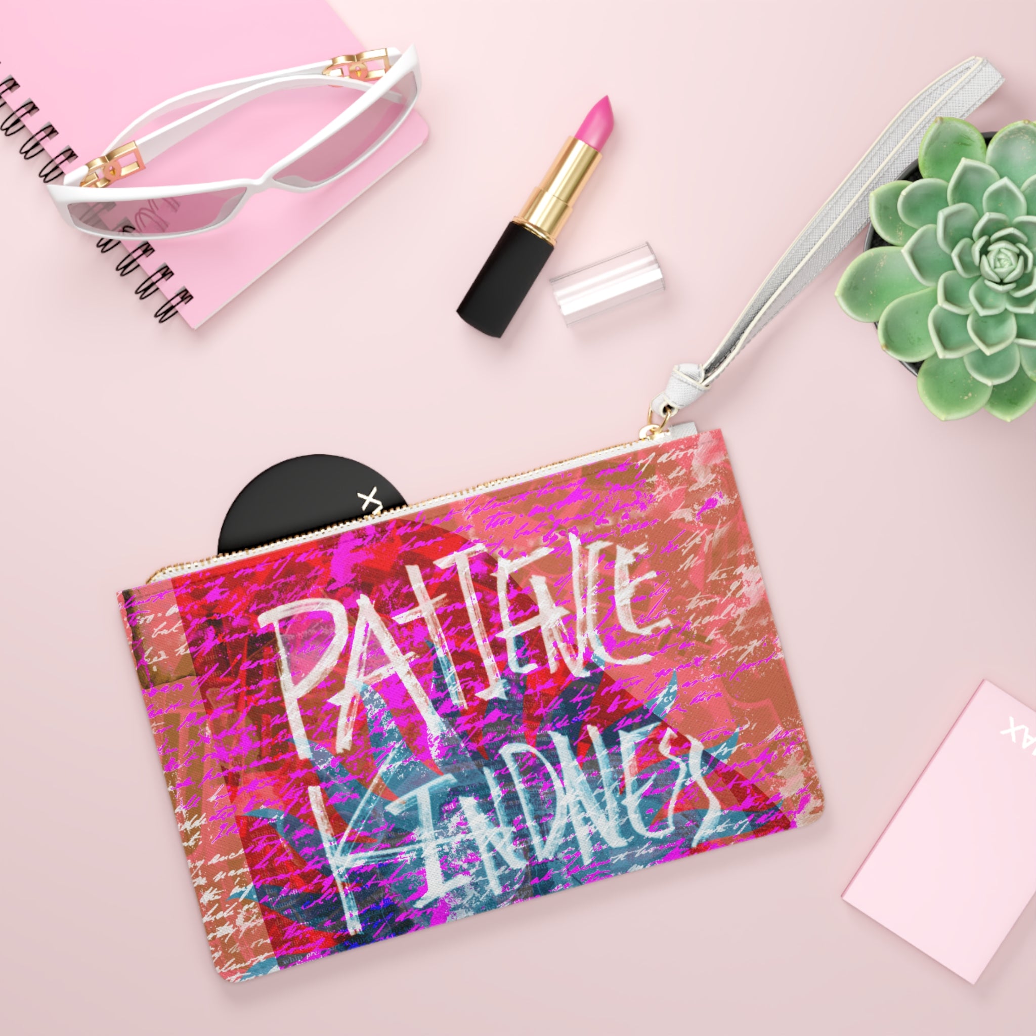 PATIENCE KINDNESS Clutch Bag