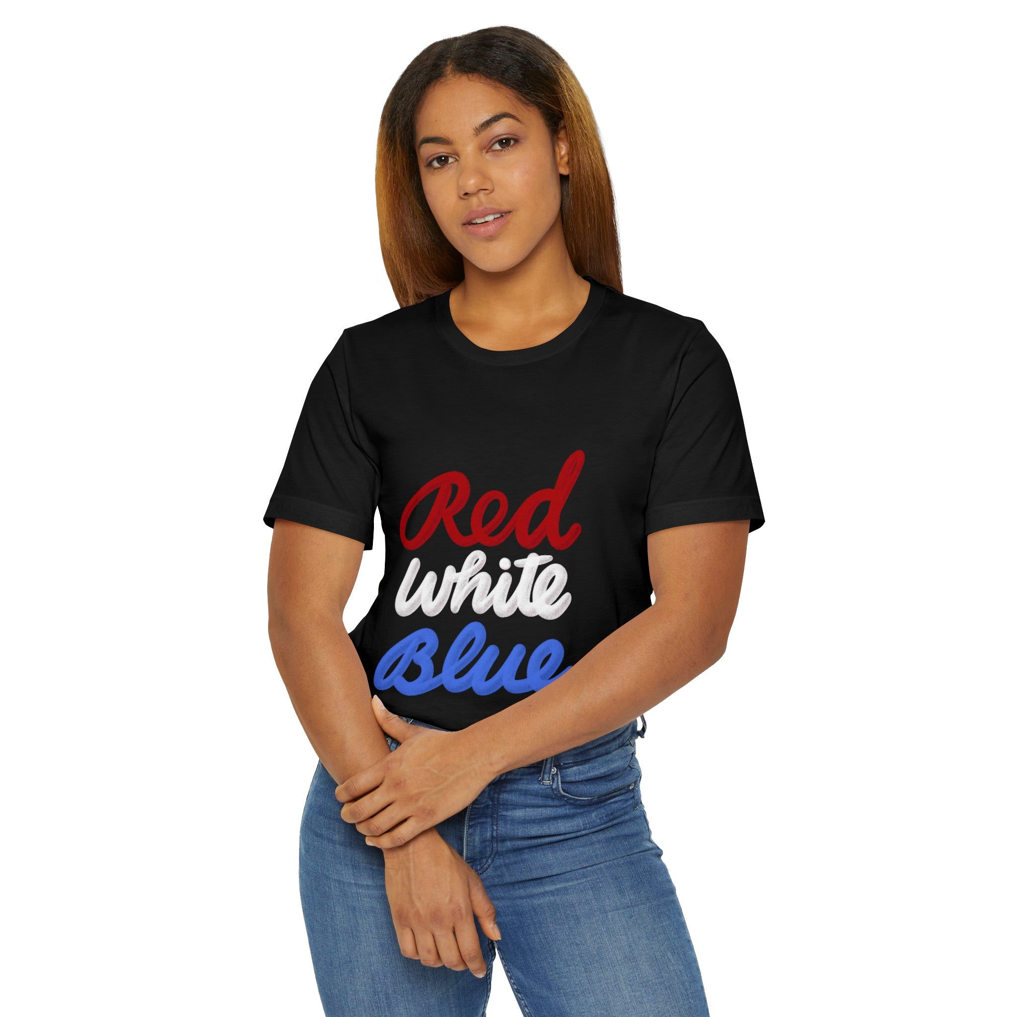 RED WHITE BLUE Unisex Jersey T-Shirt