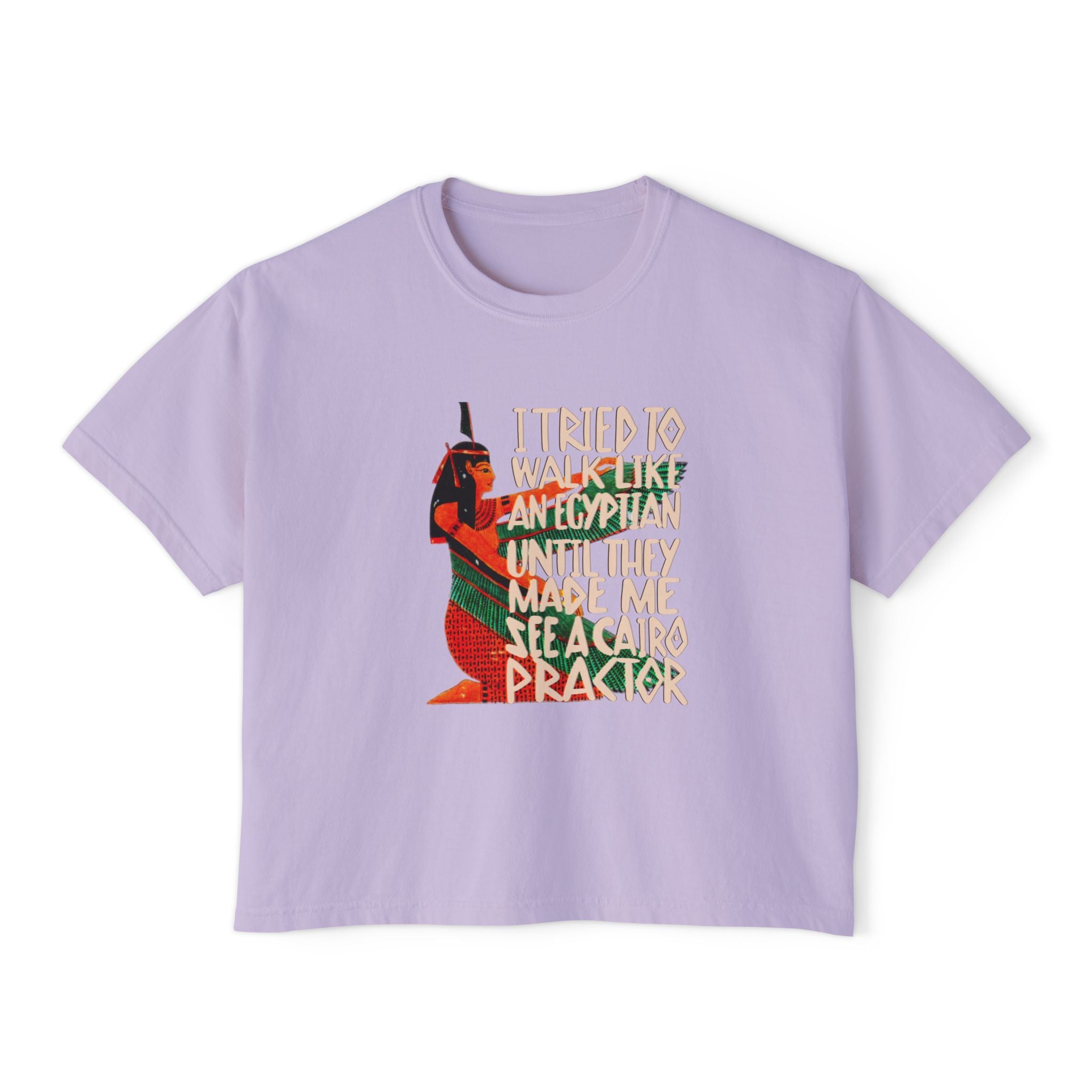 Funny Women's Boxy Tee - Egyptian Humor Graphic - Perfect for Casual Outfits and Gifts