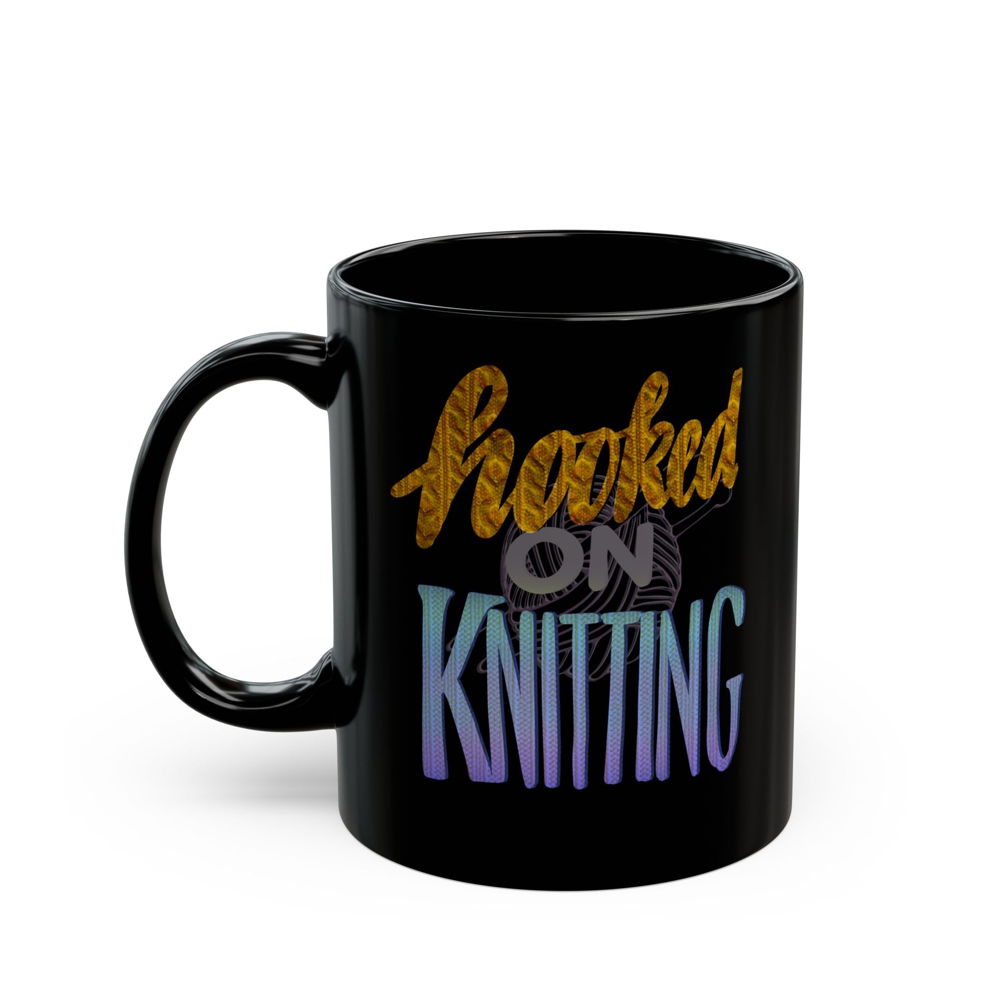 HOOKED ON KNITTING Mug (11oz)