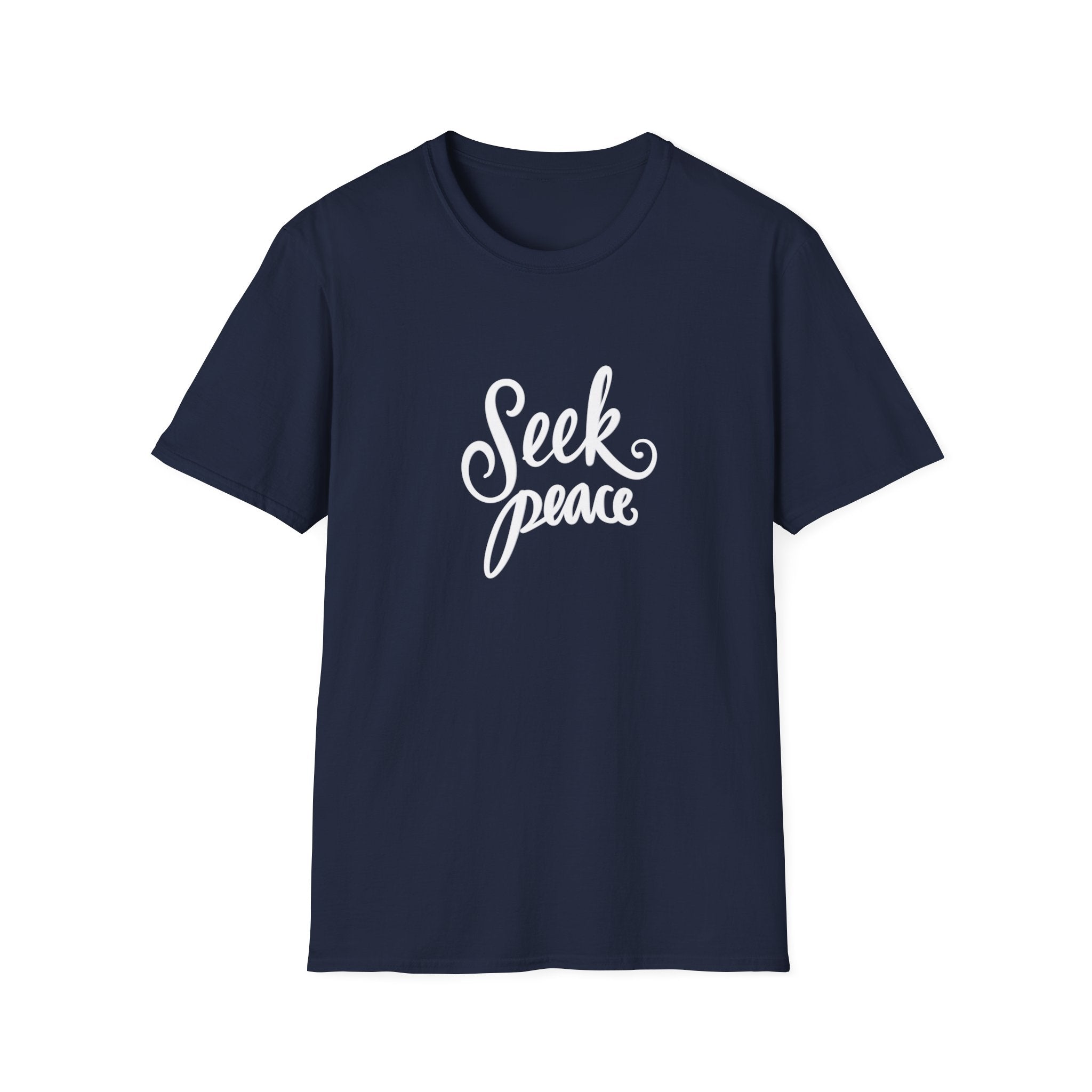 Seek Peace Unisex Softstyle T-Shirt - Vibrant Casual Wear for Mindfulness & Relaxation