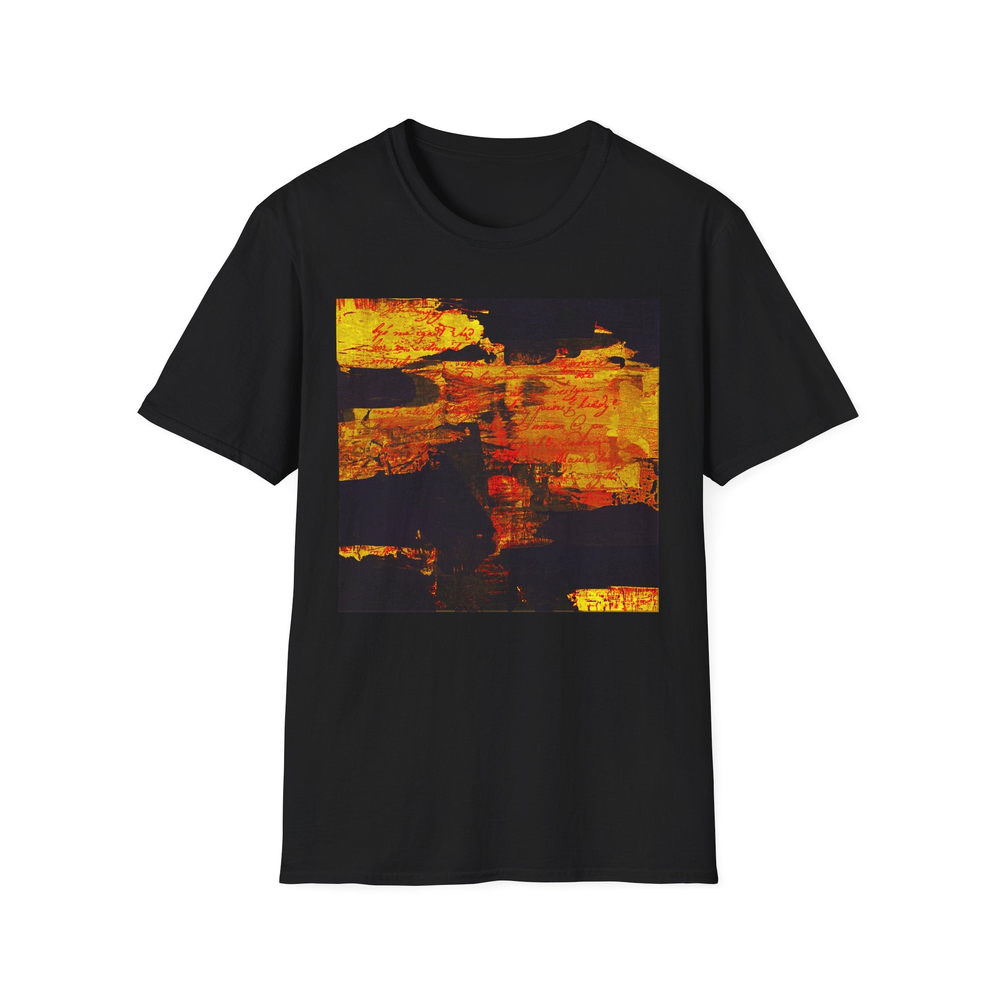 Artistic Abstract Unisex Softstyle T-Shirt - Unique Modern Design for Casual Wear