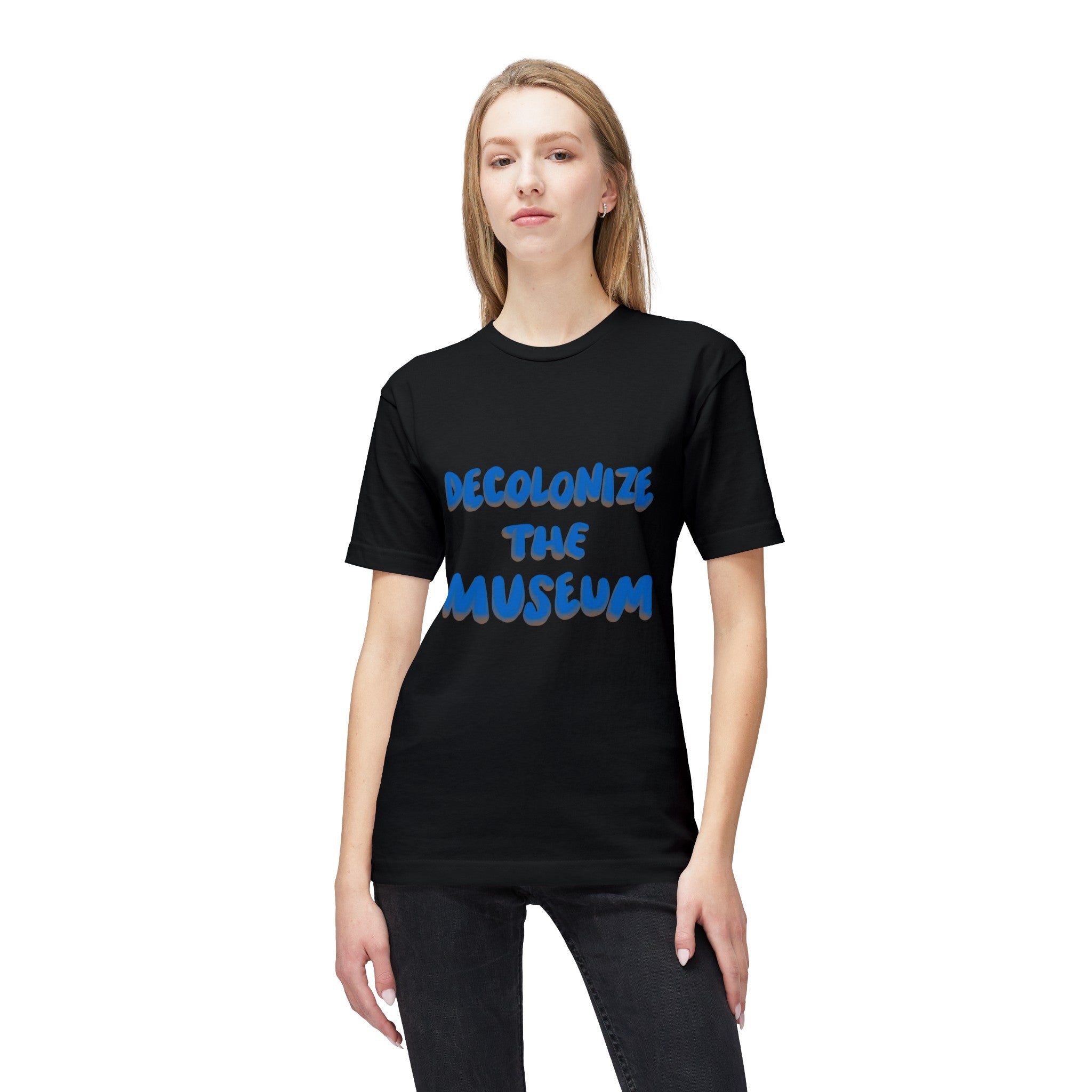 DECOLONIZE THE MUSEUM Unisex Midweight T-shirt, Made in US