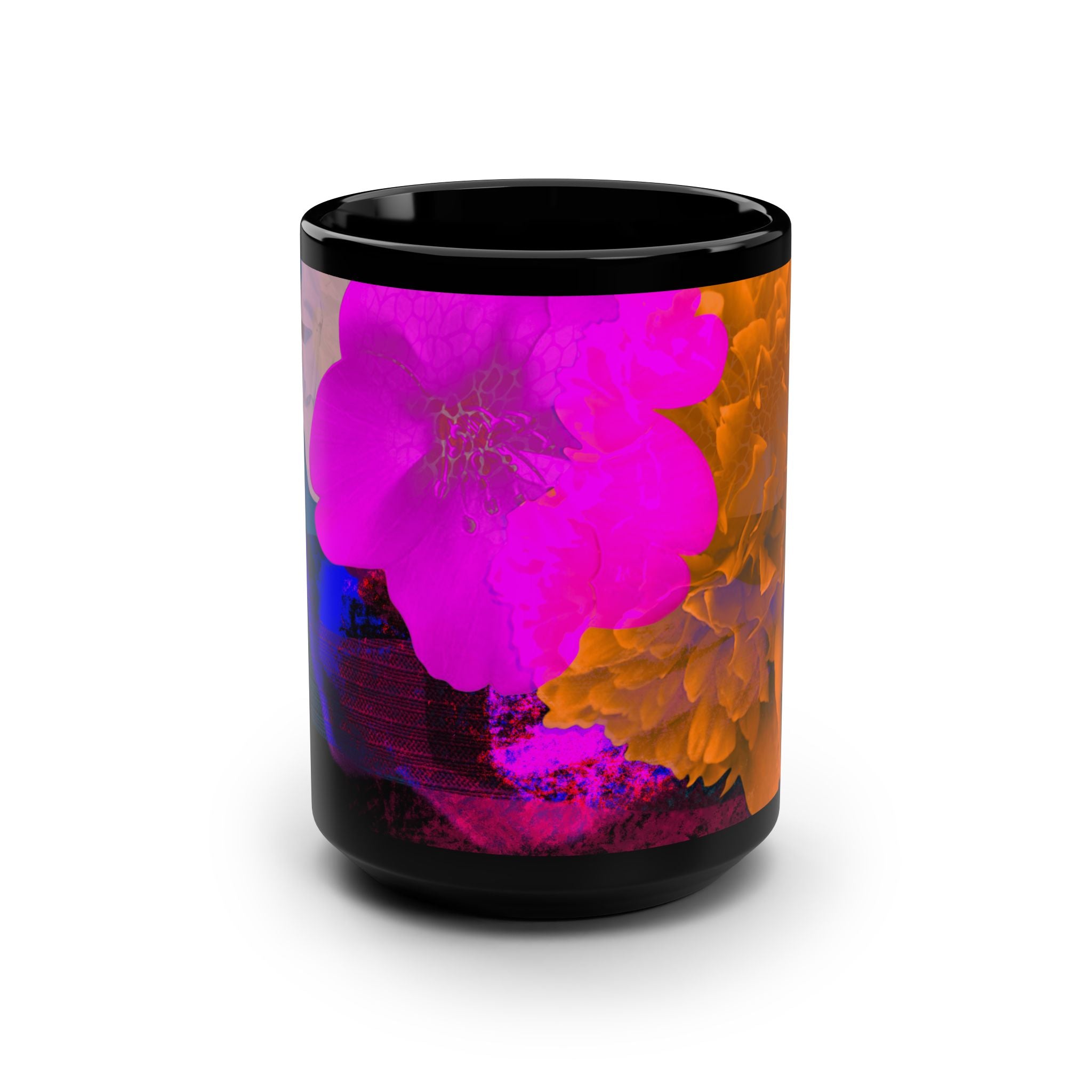 FLOR ESSENCE Black Mug, 15oz