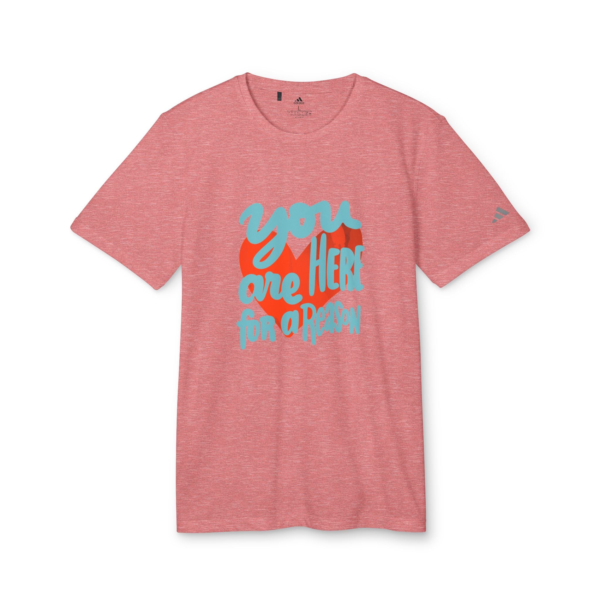 Inspirational Adidas Unisex Sport T-shirt - "You Are Here for a Reason"