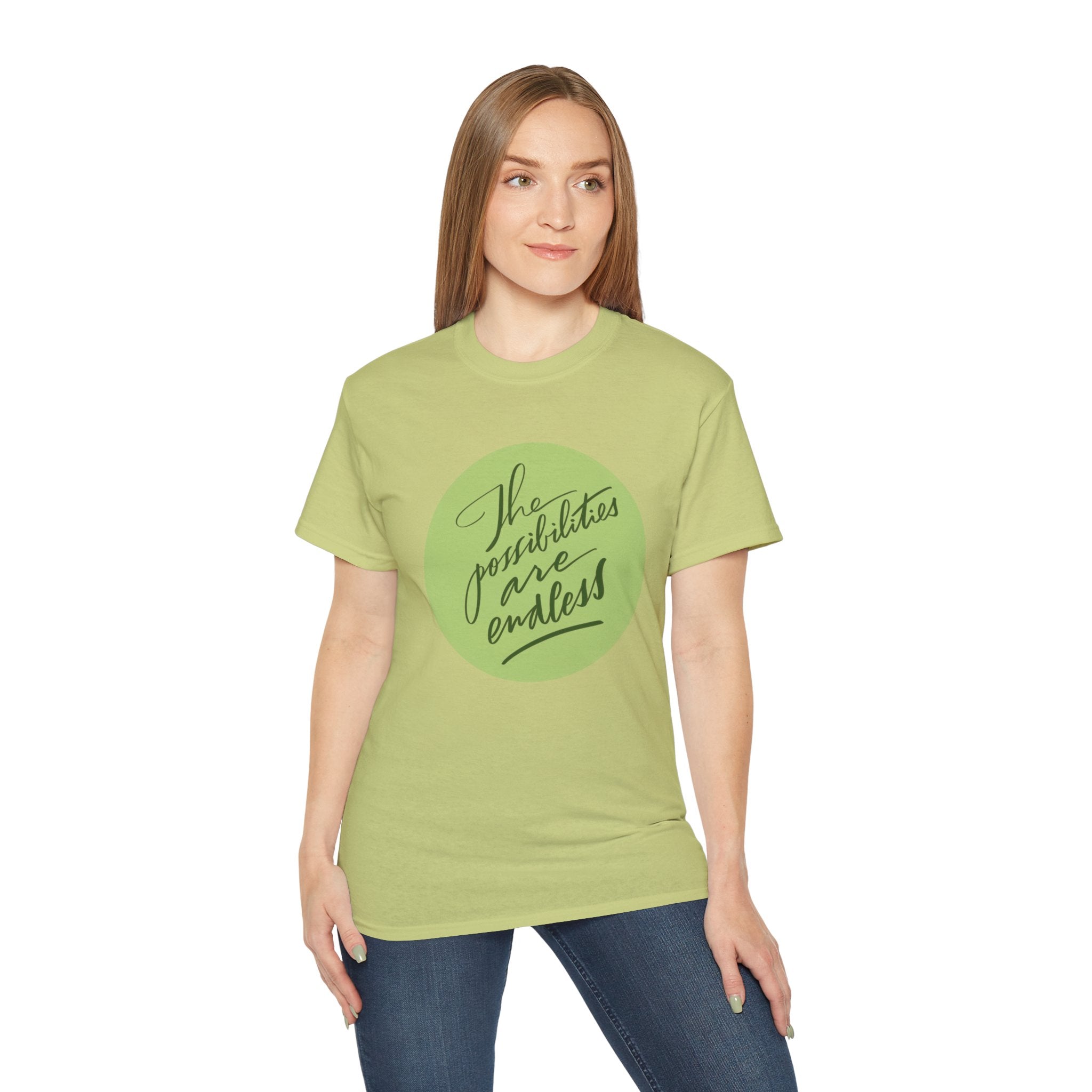 Ultra Cotton Tee - "The Possibilities Are Endless" Motivational Shirt