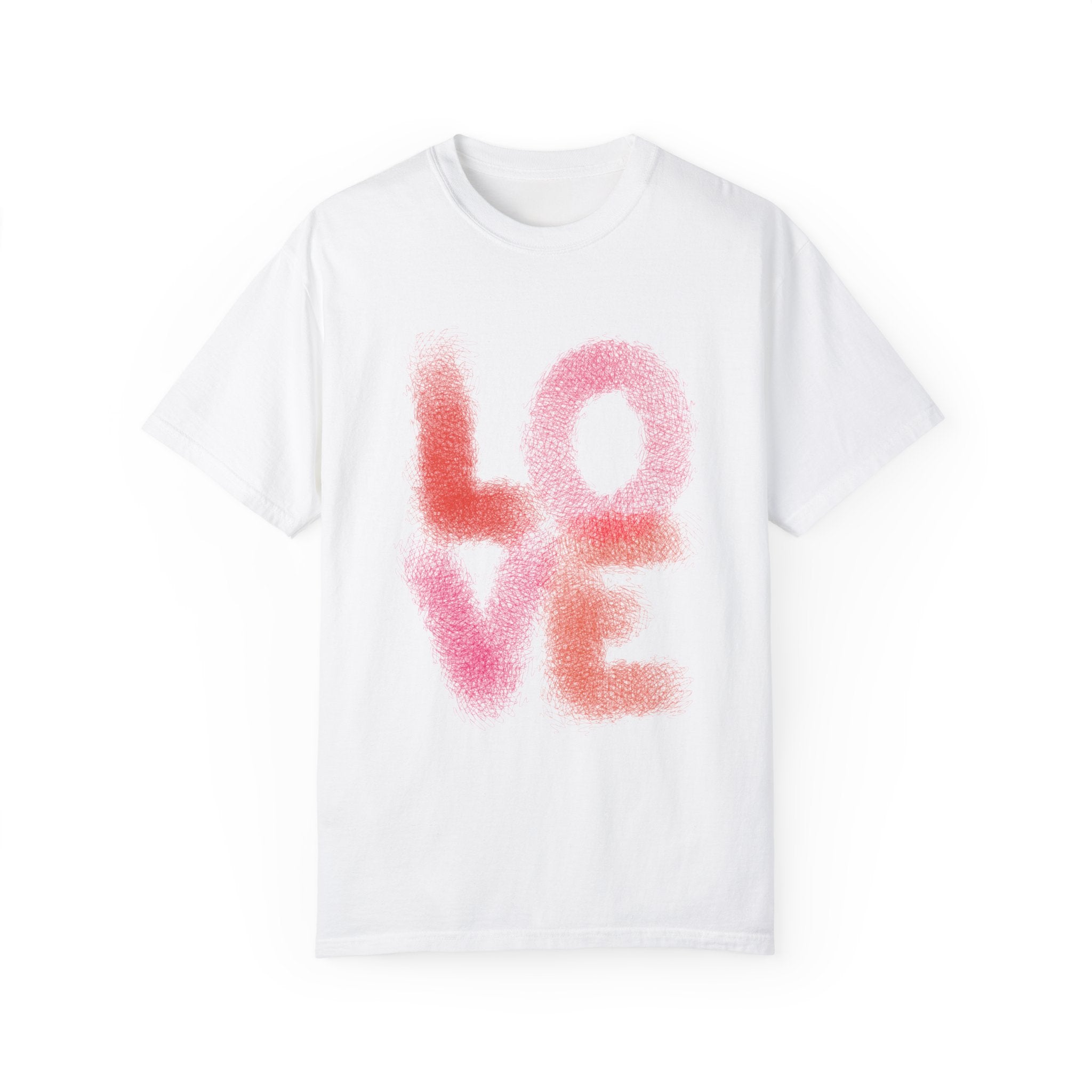 LOVE SCRIBBLES Unisex Garment-Dyed T-shirt