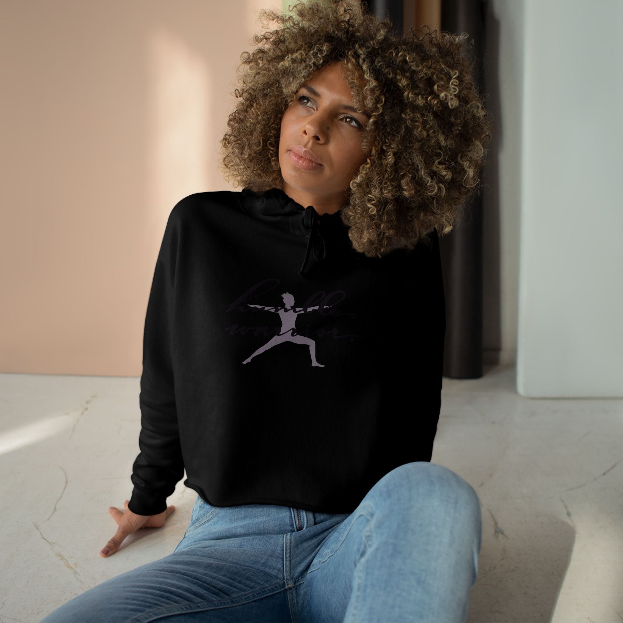 Humble Warrior Crop Hoodie - Motivational Fitness Apparel