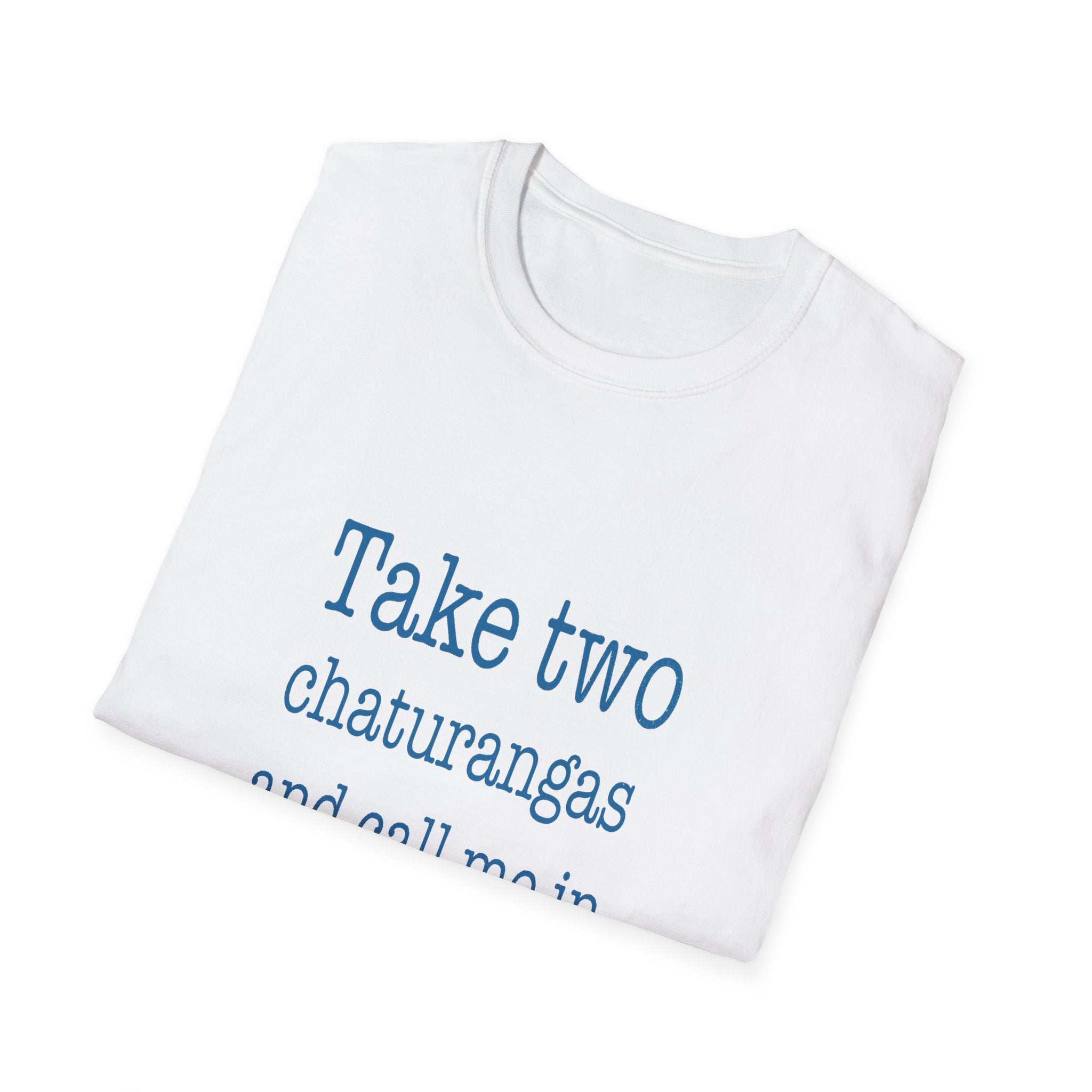 Take Two Chaturangas T‑Shirt — Funny Yoga Quote Tee