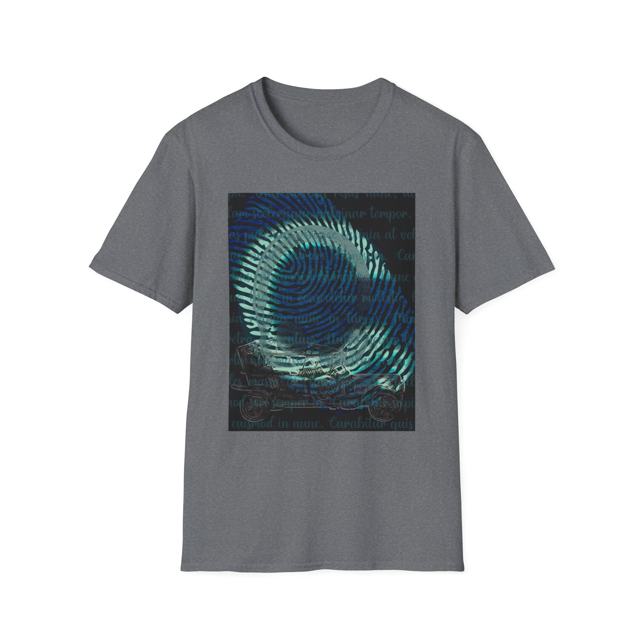 Ocean Wave Initial Unisex Softstyle T-Shirt - Serene Nature Design