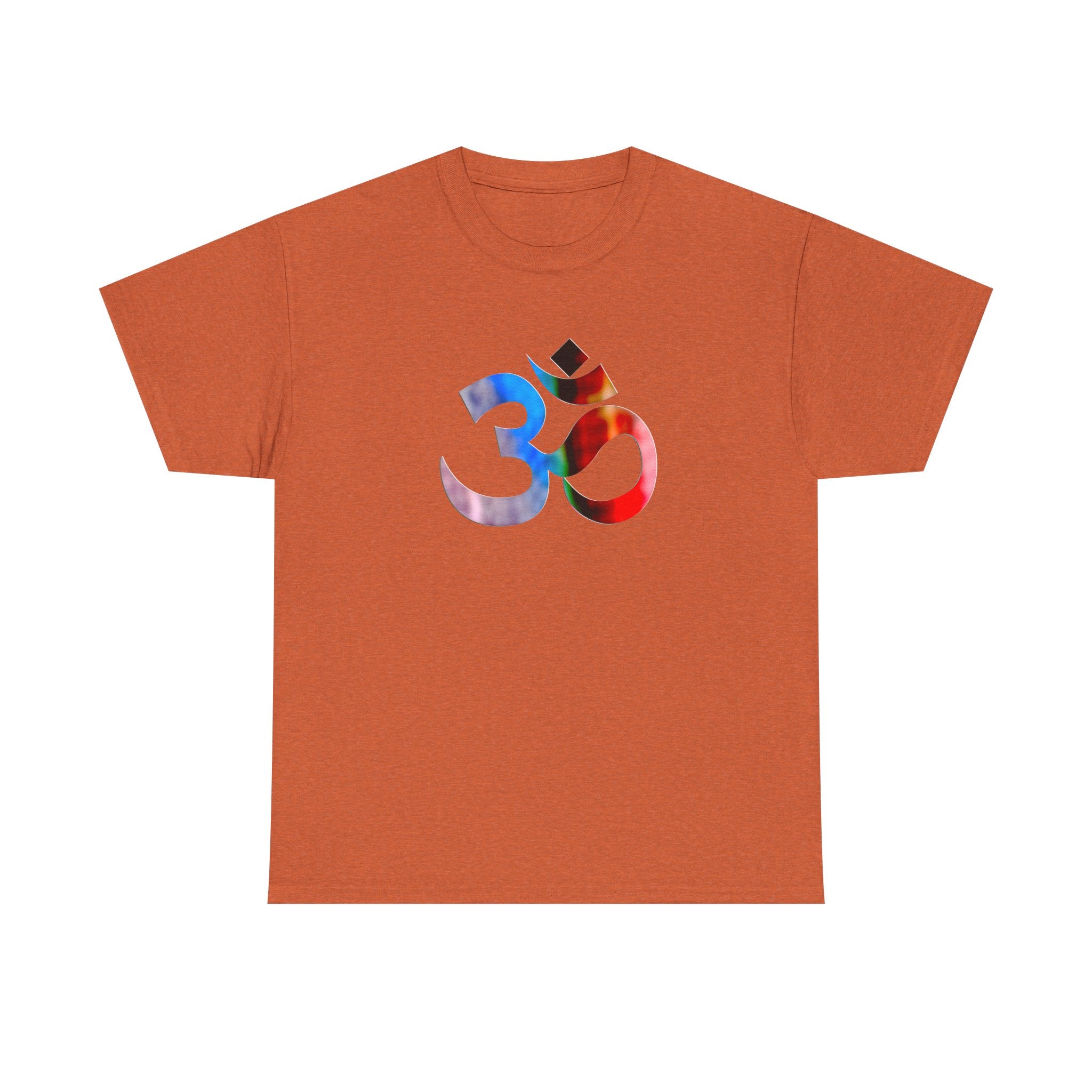 Vibrant OM Symbol Unisex Heavy Cotton Tee - Spiritual Graphic T-Shirt