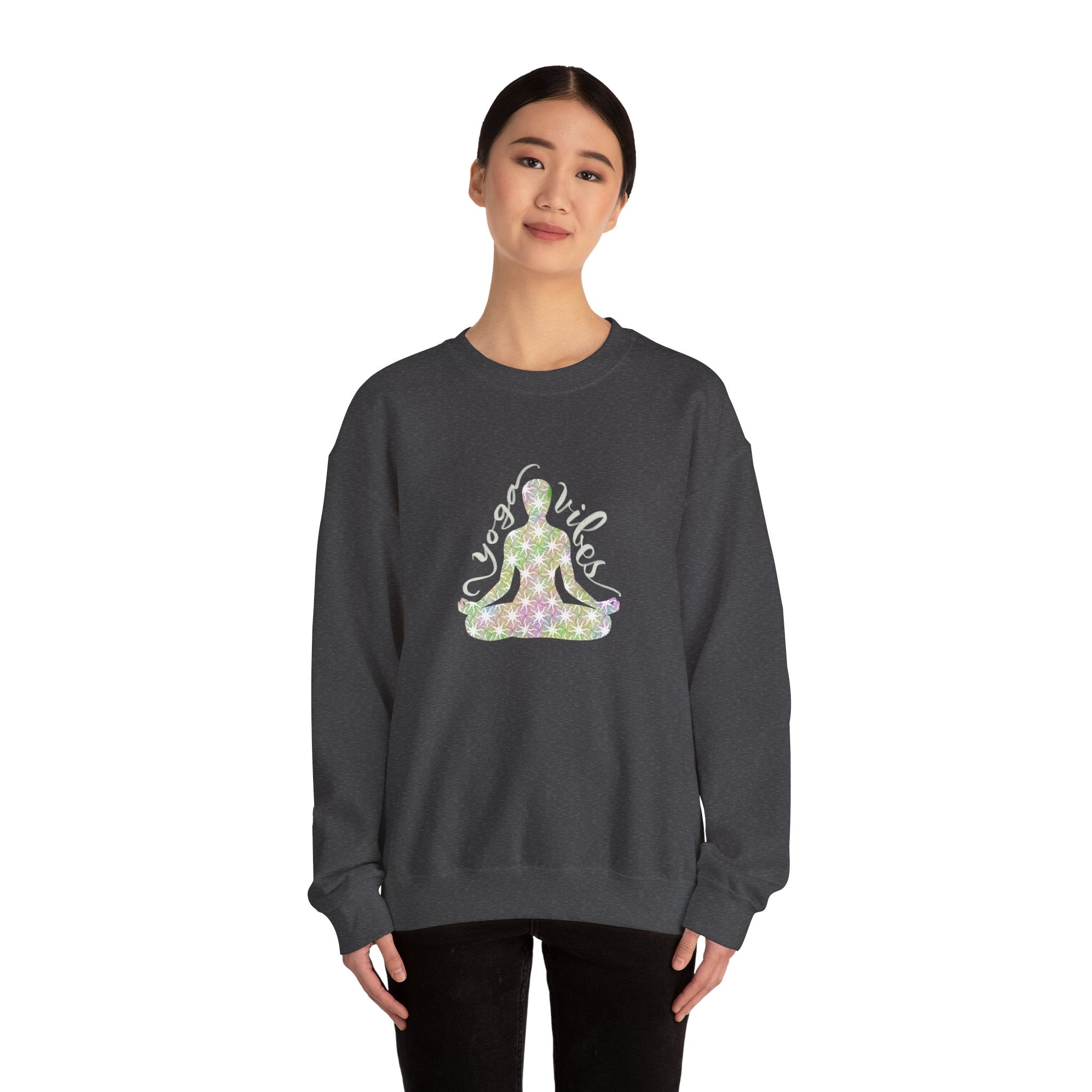 Meditation Yoga Sweatshirt — Peaceful Lotus Pose Graphic Crewneck