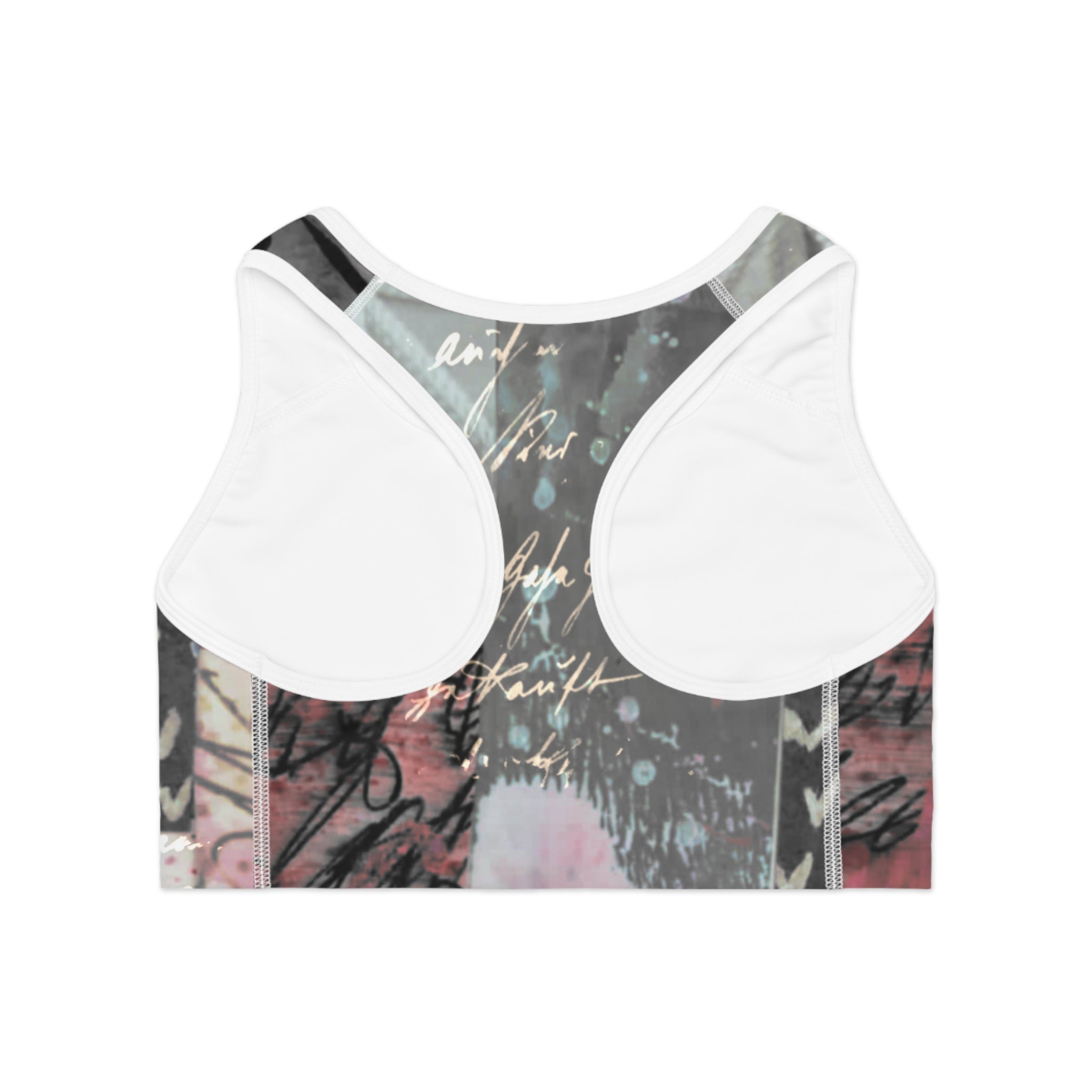 Artistic Sports Bra with Inspirational Quotes
