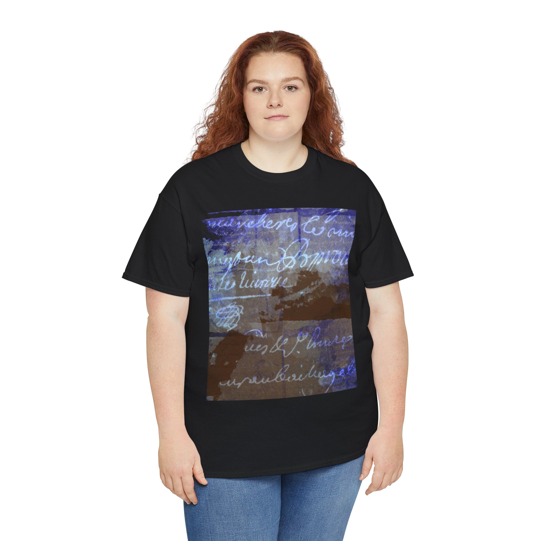 Artistic Unisex Heavy Cotton Tee - Abstract Design