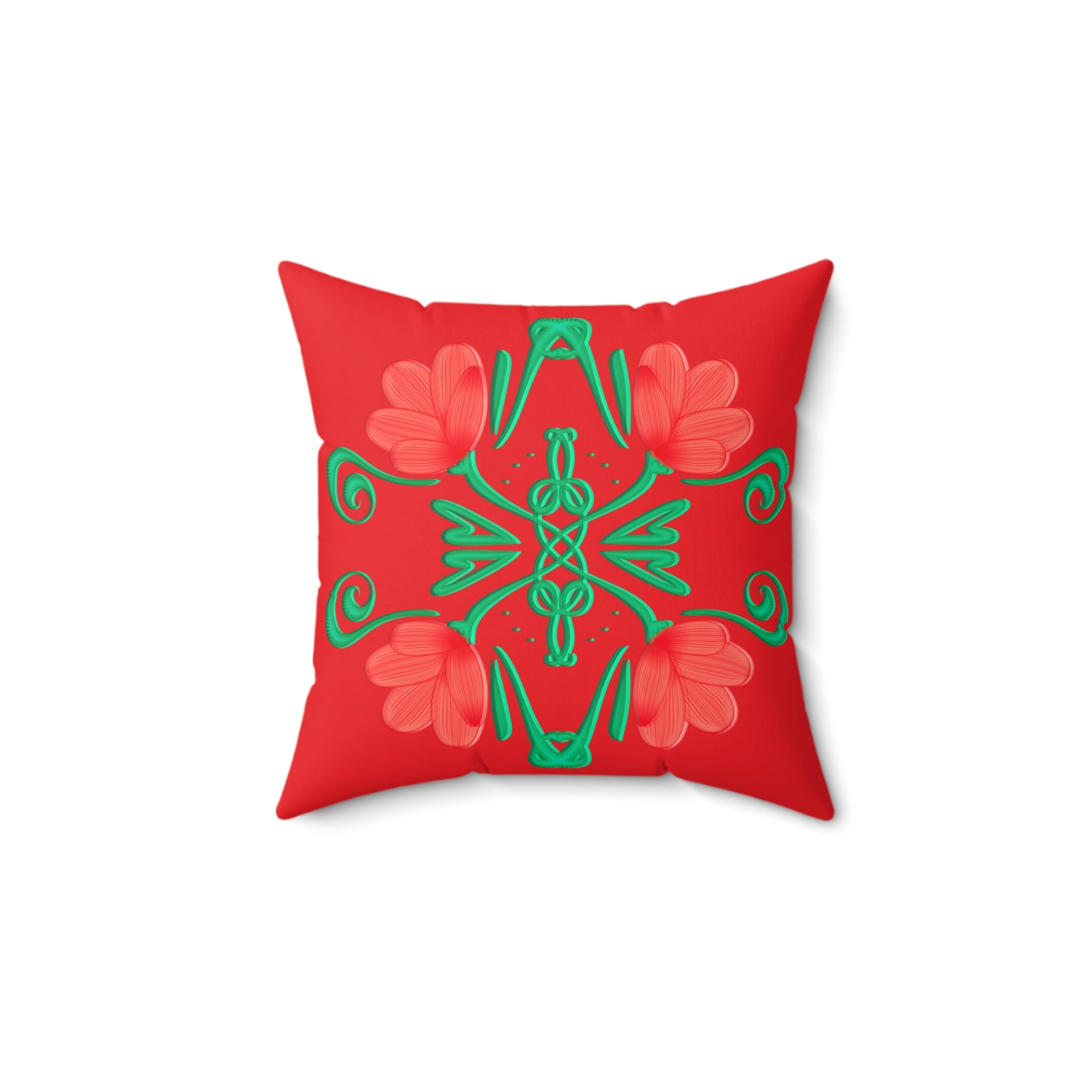 Vibrant Floral Square Pillow - Cozy Home Decor
