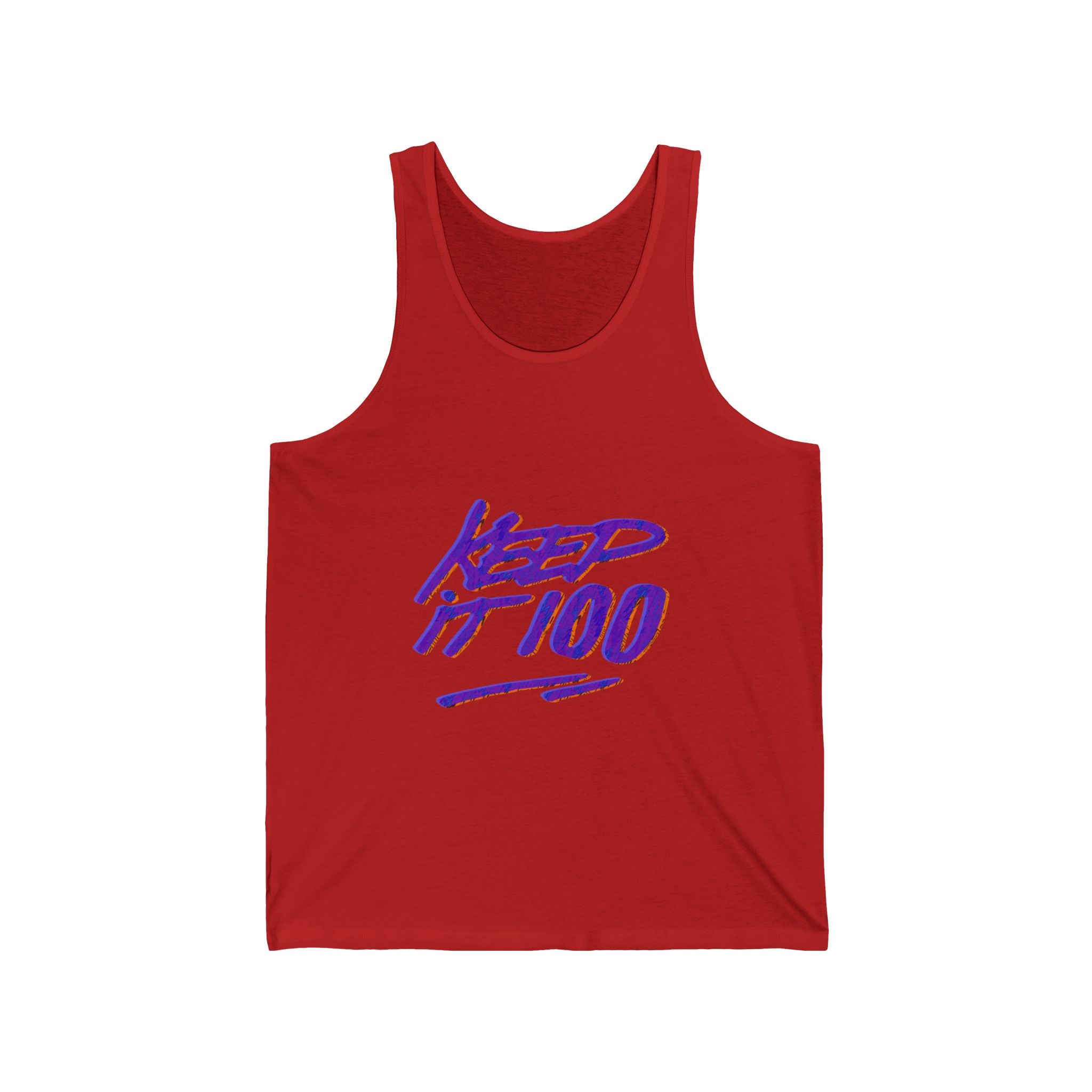 Keep It 100 Unisex Jersey Tank - Casual Summer Tee