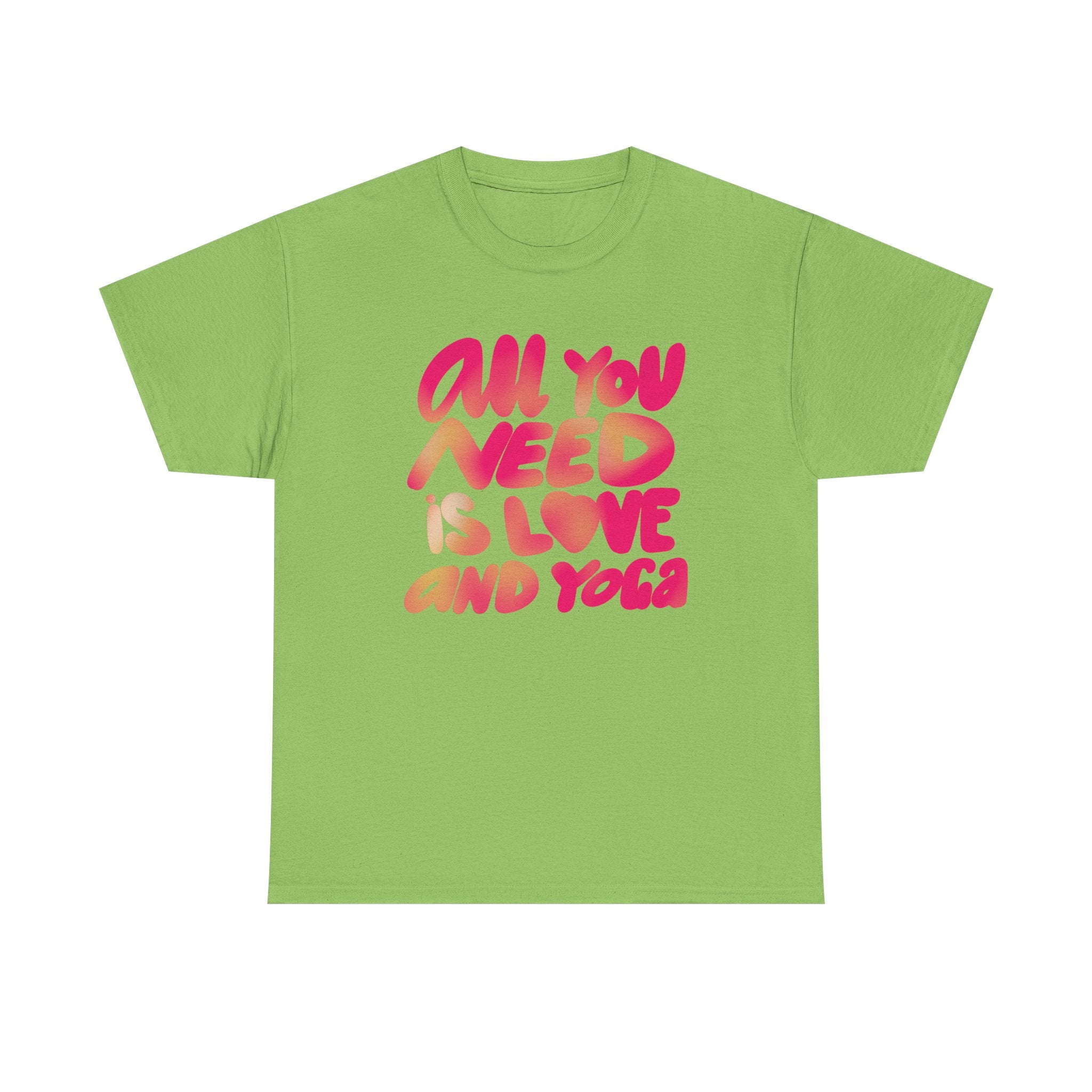 All You Need is Love and Yoga Unisex Heavy Cotton Tee