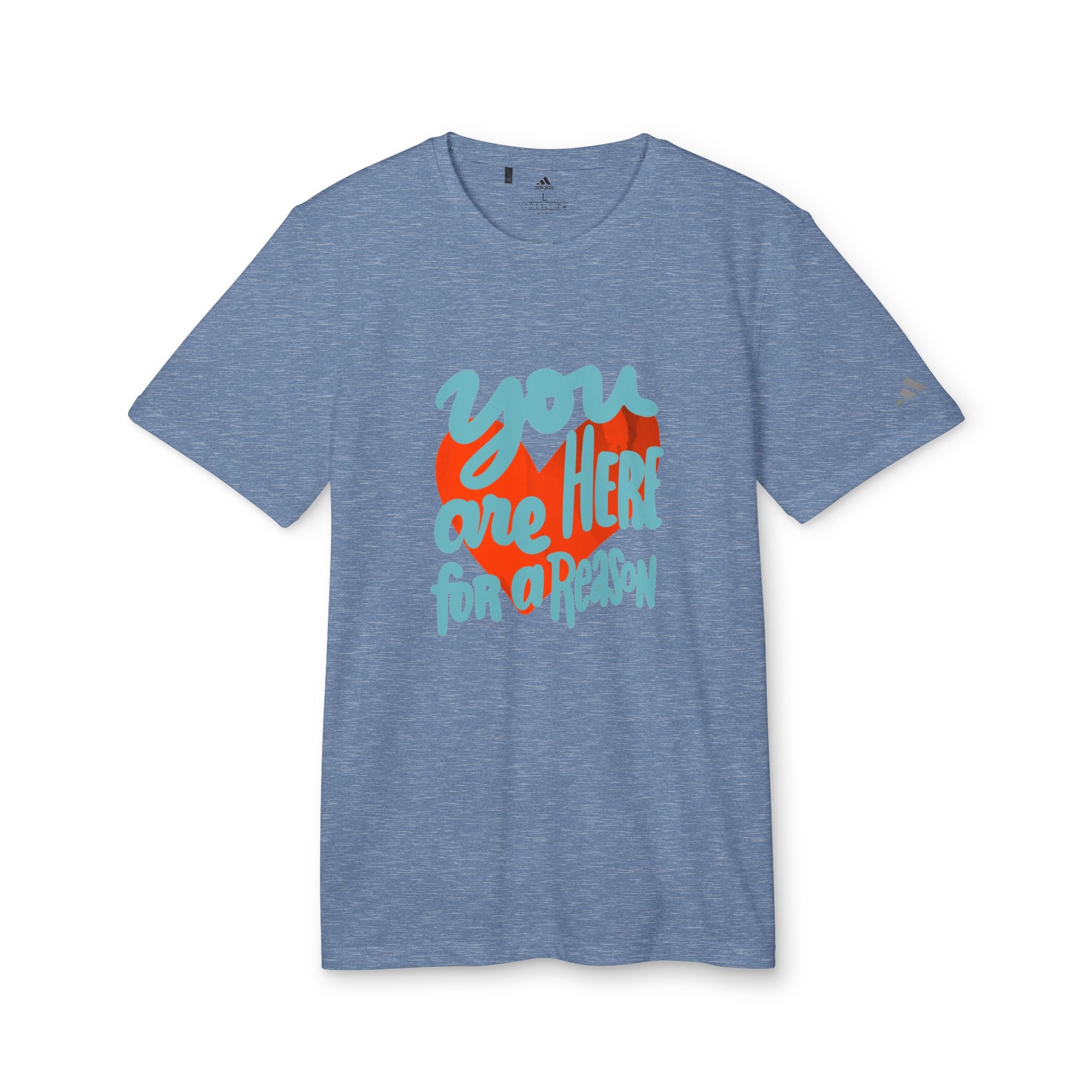Inspirational Adidas Unisex Sport T-shirt - "You Are Here for a Reason"