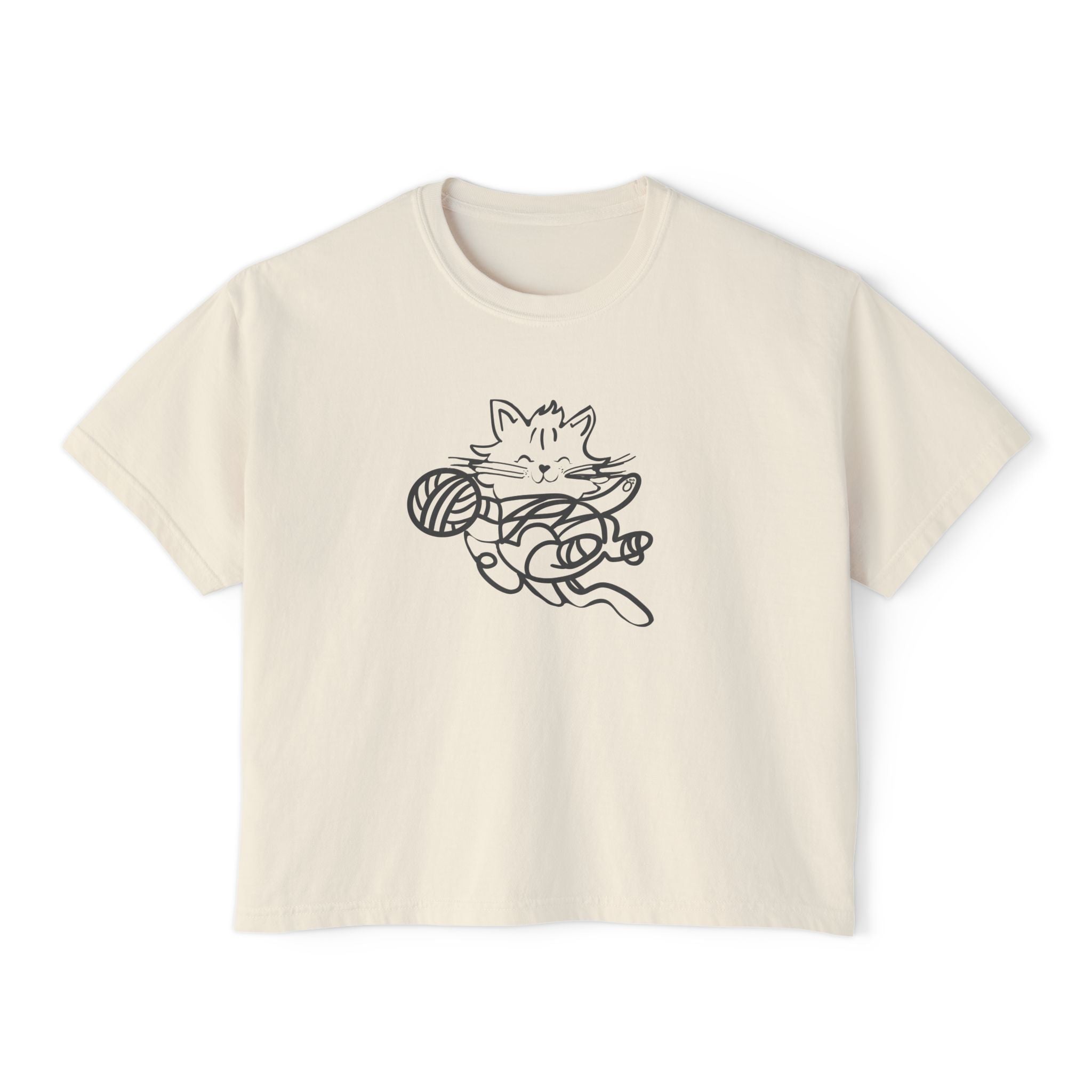 Cat Lover's Boxy Tee - Cute & Comfy Women's T-Shirt