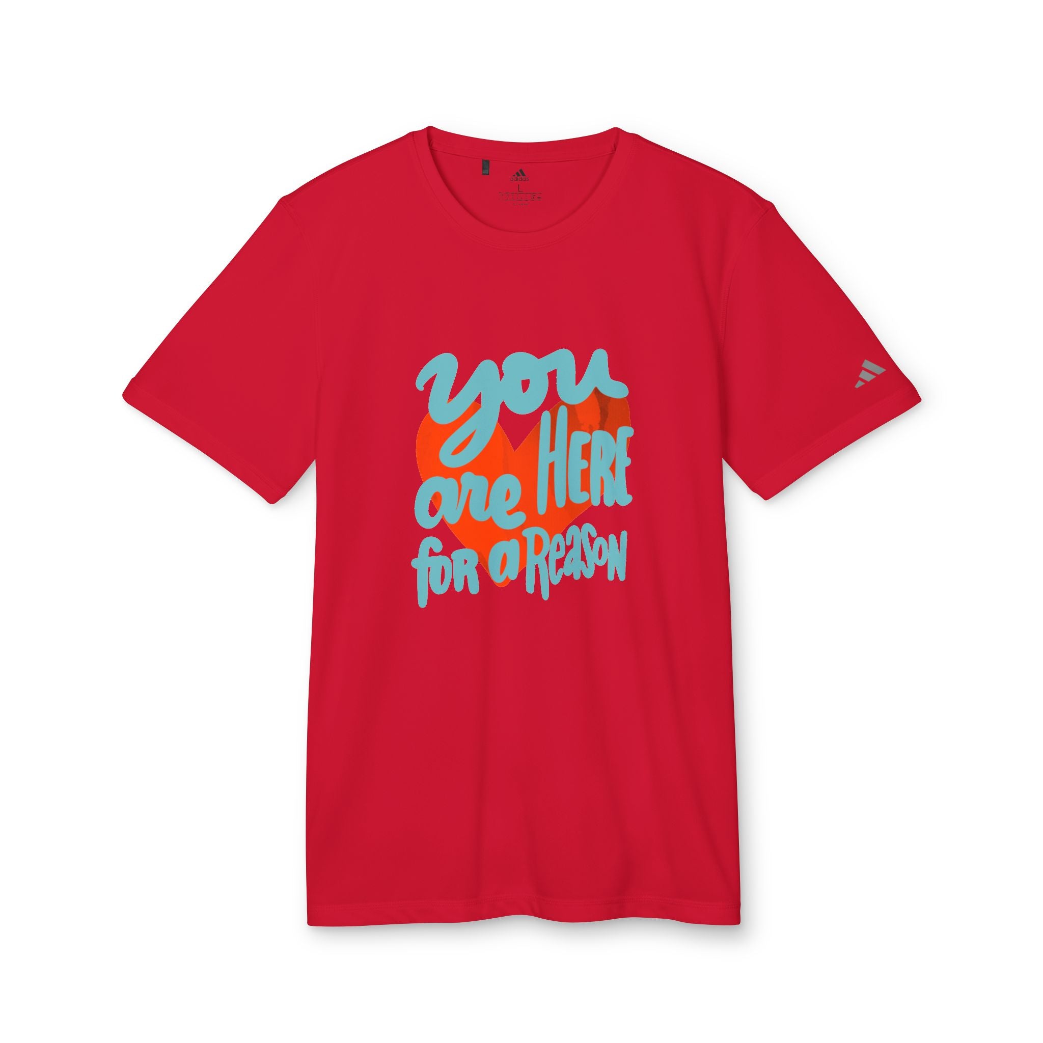 Inspirational Adidas Unisex Sport T-shirt - "You Are Here for a Reason"