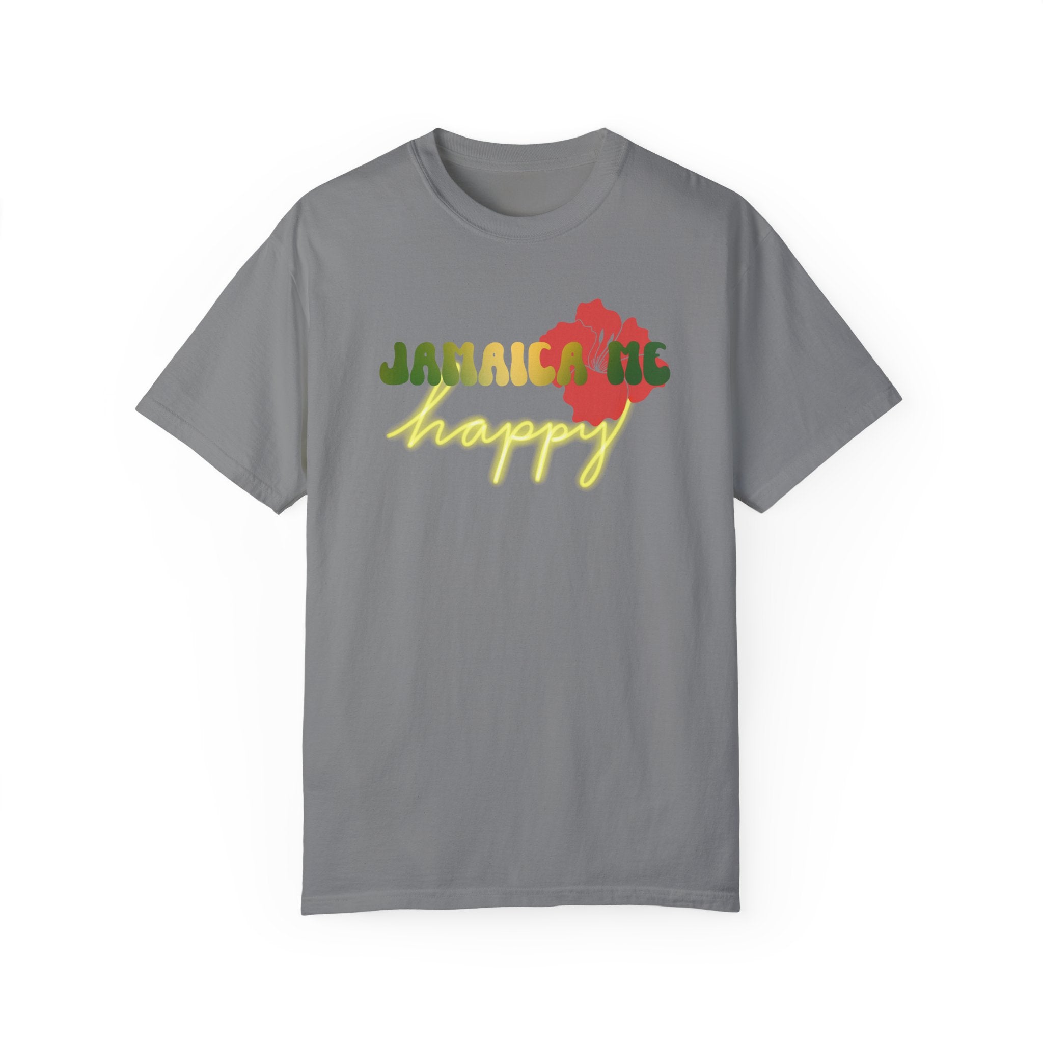 JAMAICA ME HAPPY Unisex Garment-Dyed T-shirt
