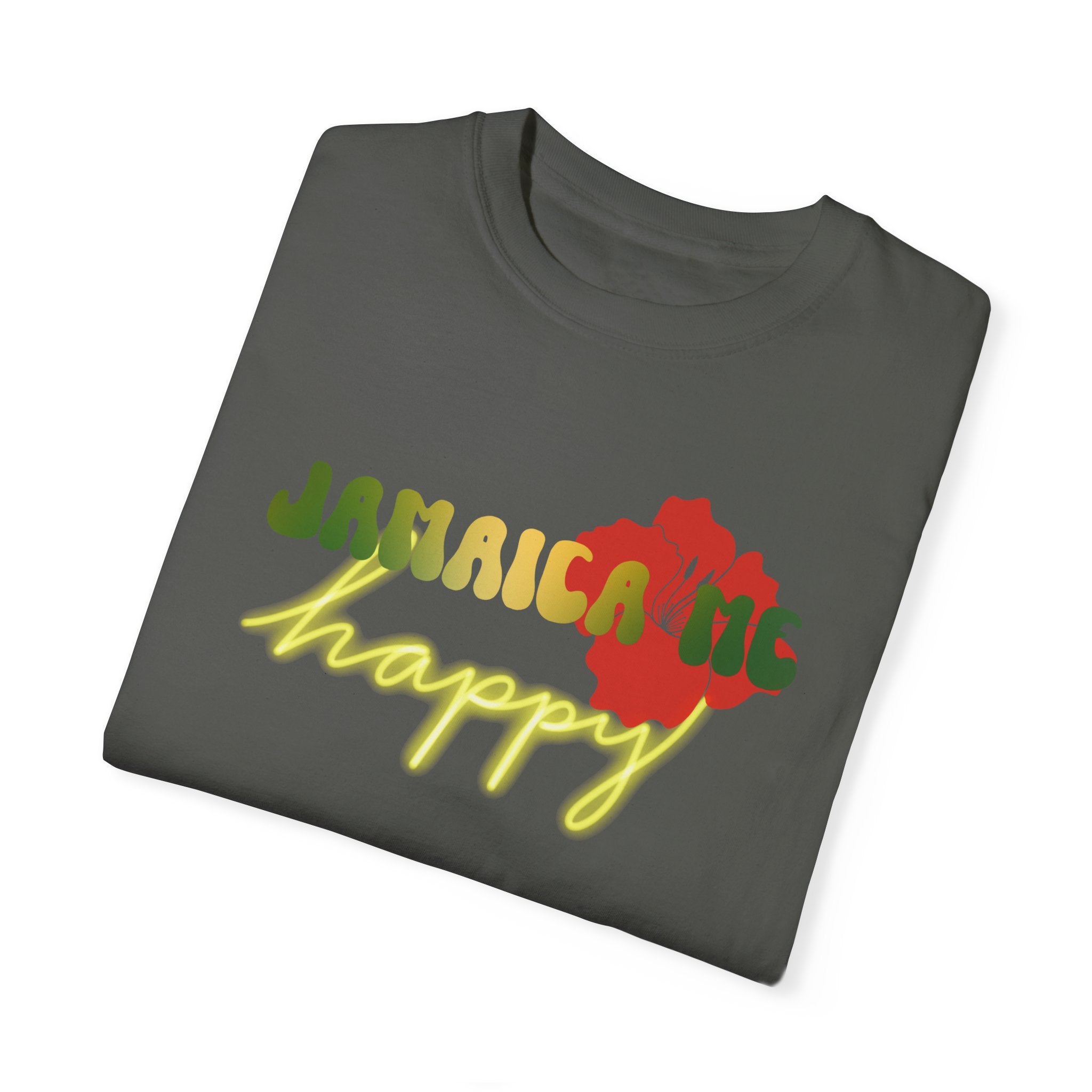 JAMAICA ME HAPPY Unisex Garment-Dyed T-shirt