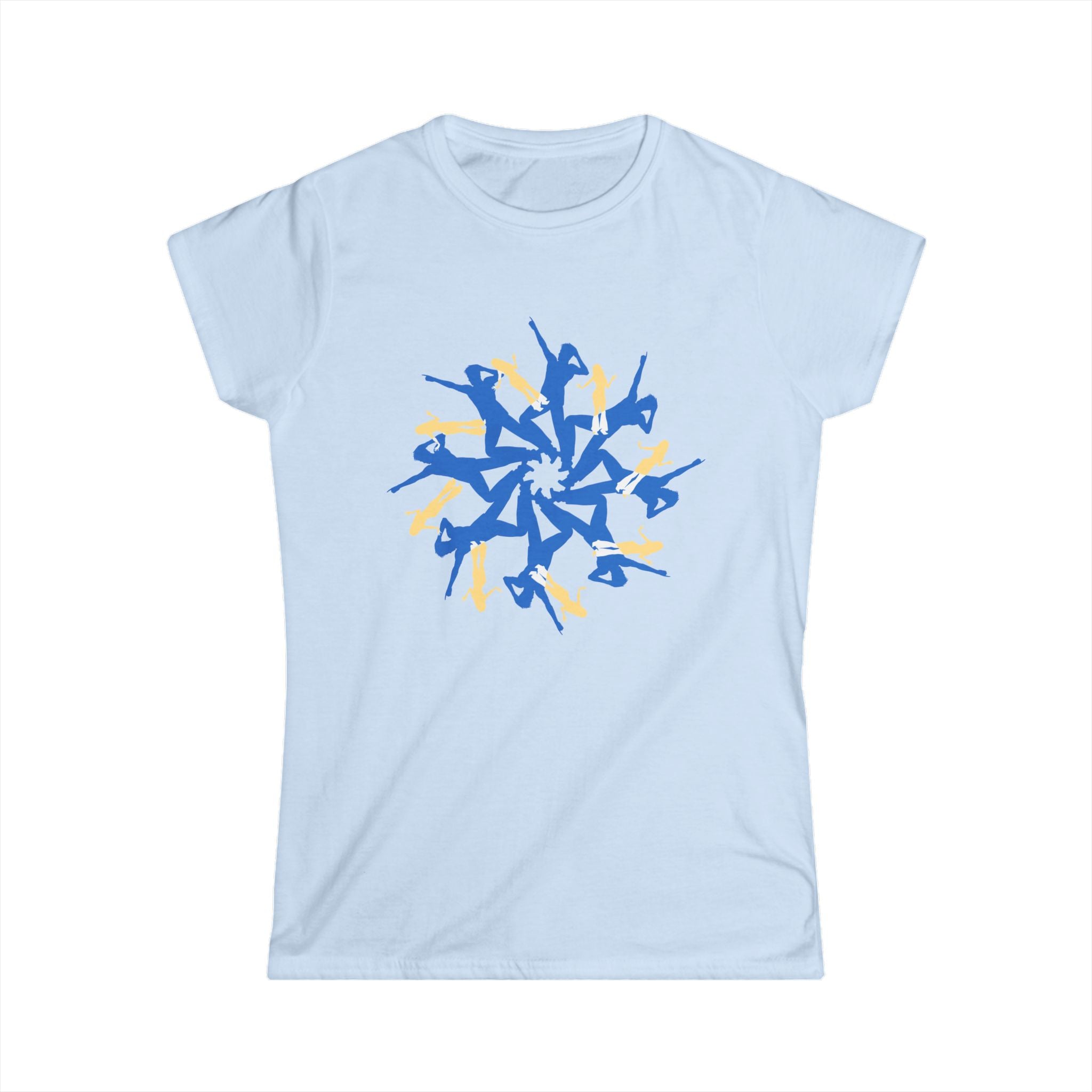 Blue Spiral Dance Women's Softstyle Tee - Comfortable and Stylish for Any Occasion
