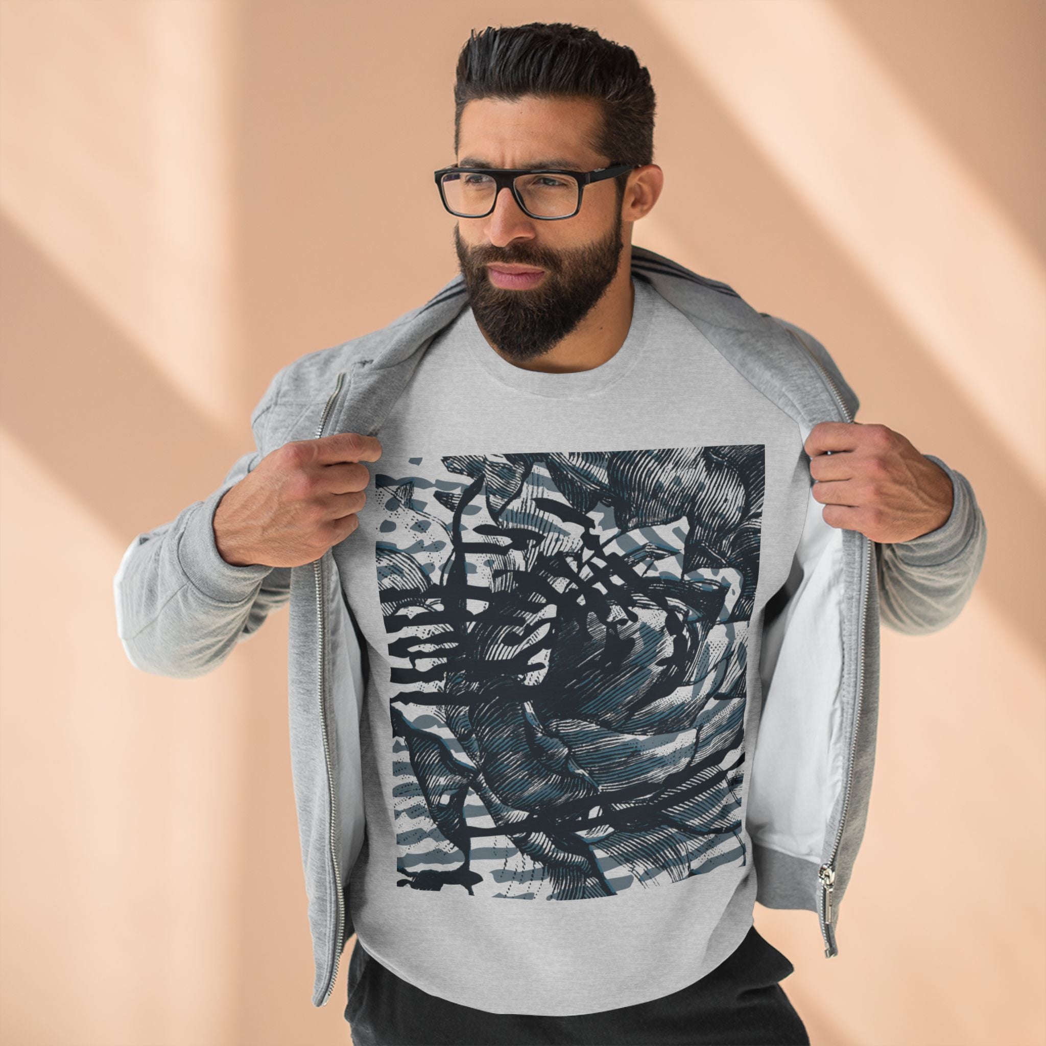 Artistic Unisex Crewneck Sweatshirt | Abstract Pattern Design