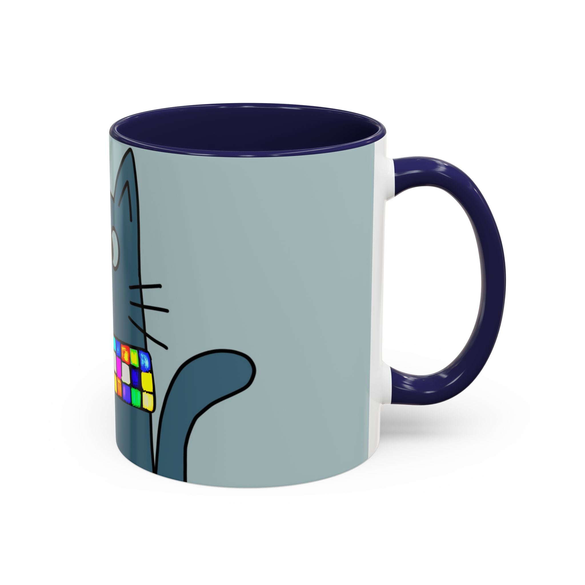 Coffee Mug - CAT WITH SCARF Design - 11oz