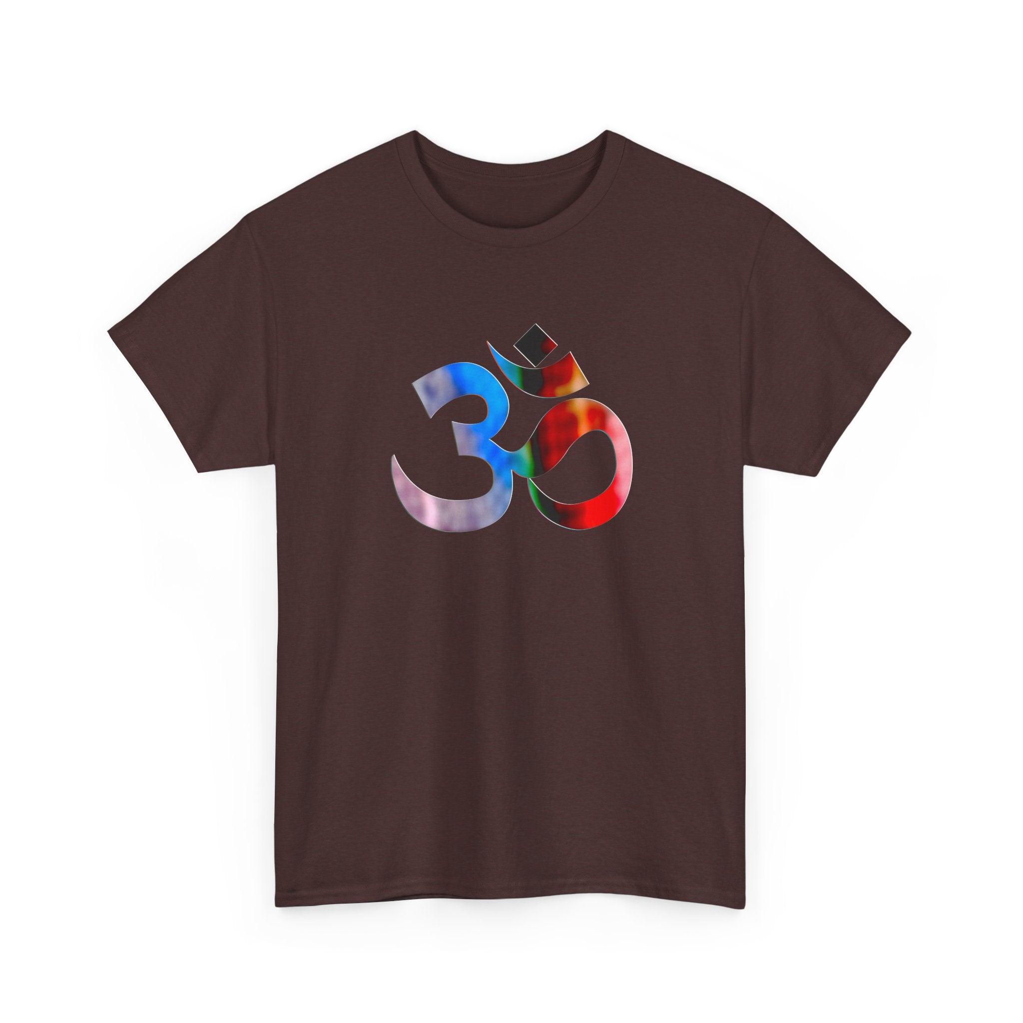 Vibrant OM Symbol Unisex Heavy Cotton Tee - Spiritual Graphic T-Shirt