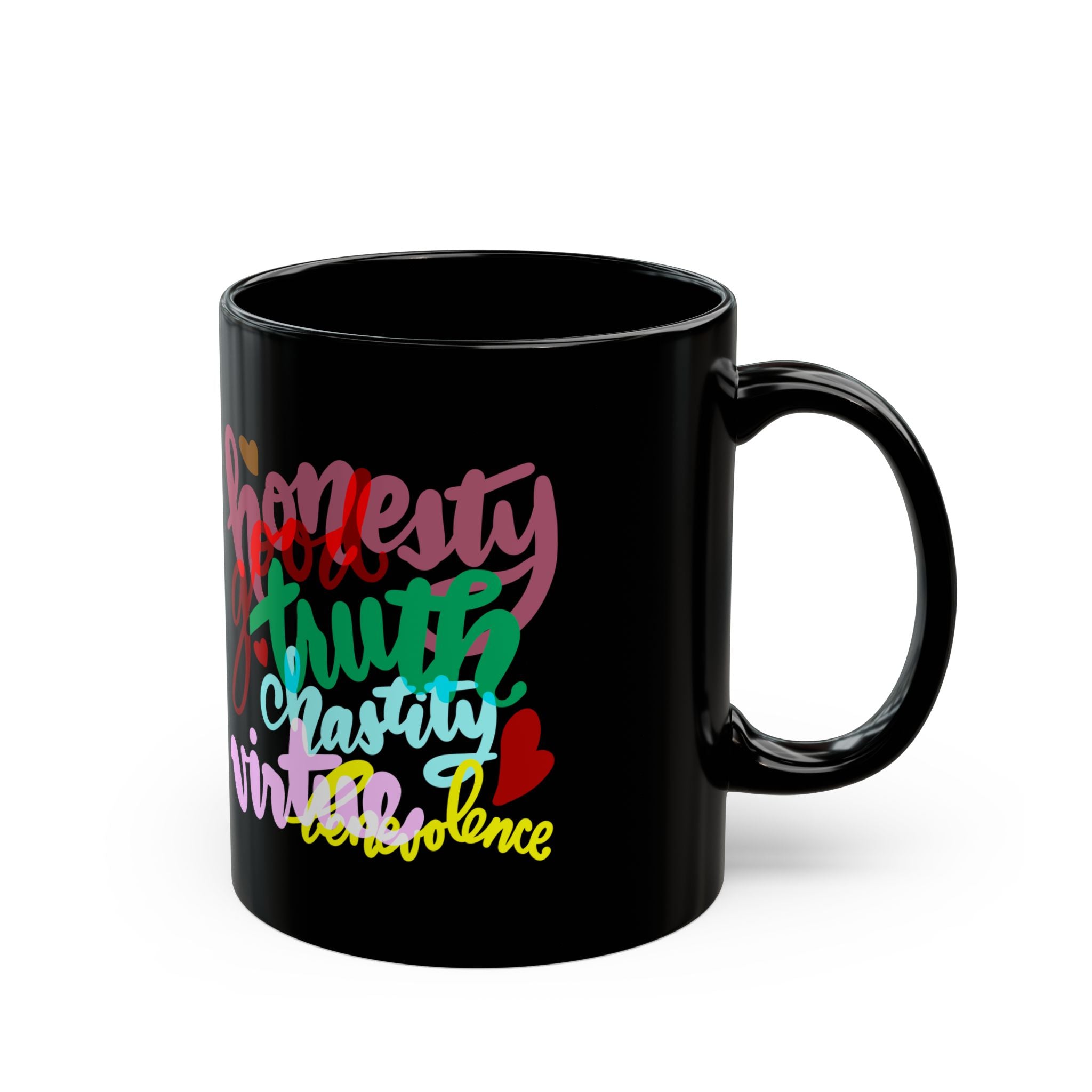 MORMON ARTICLE OF FAITH Black Mug (11oz)