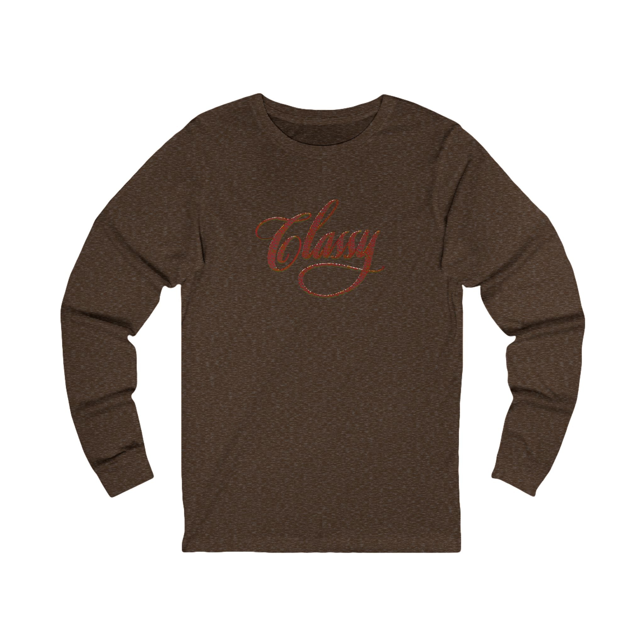 CLASSY LEOPARD LETTERING Long Sleeve Tee
