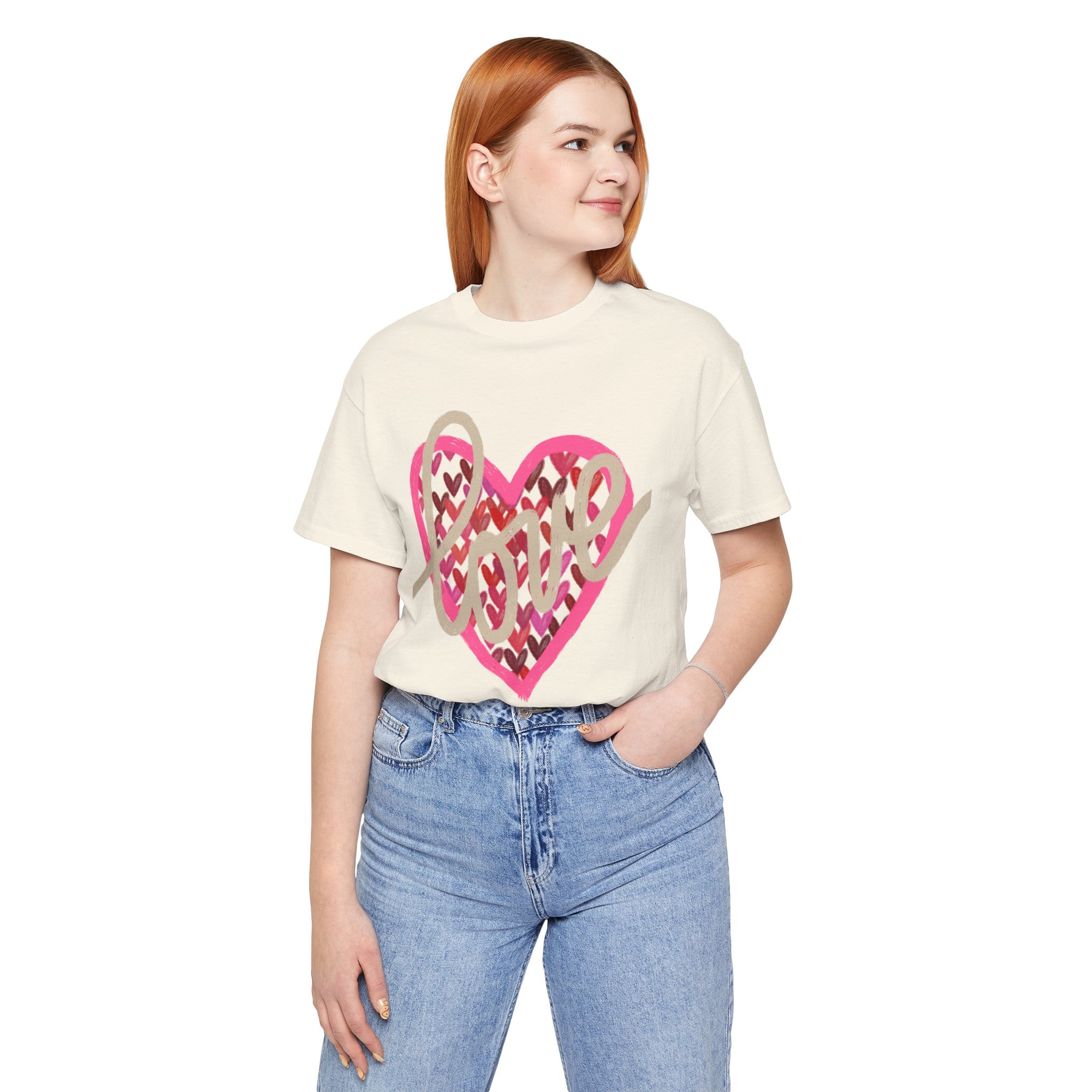 LOVE AND HEARTS Unisex Jersey Short Sleeve Tee