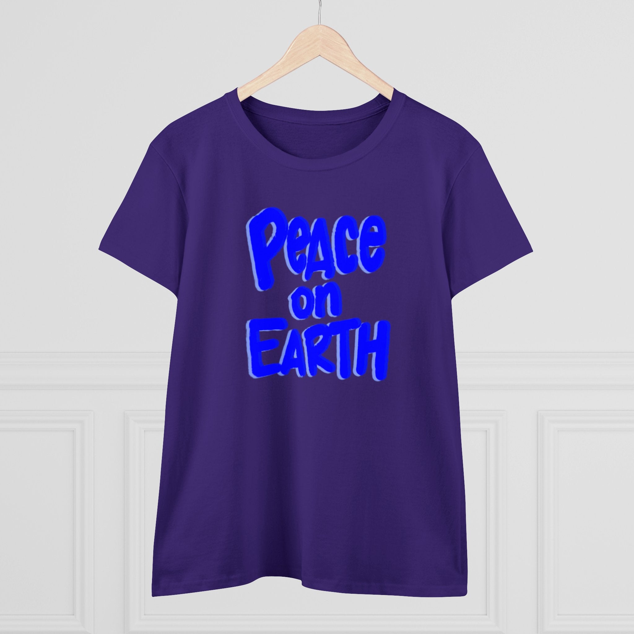 PEACE ON EARTH Women's Midweight Cotton Tee