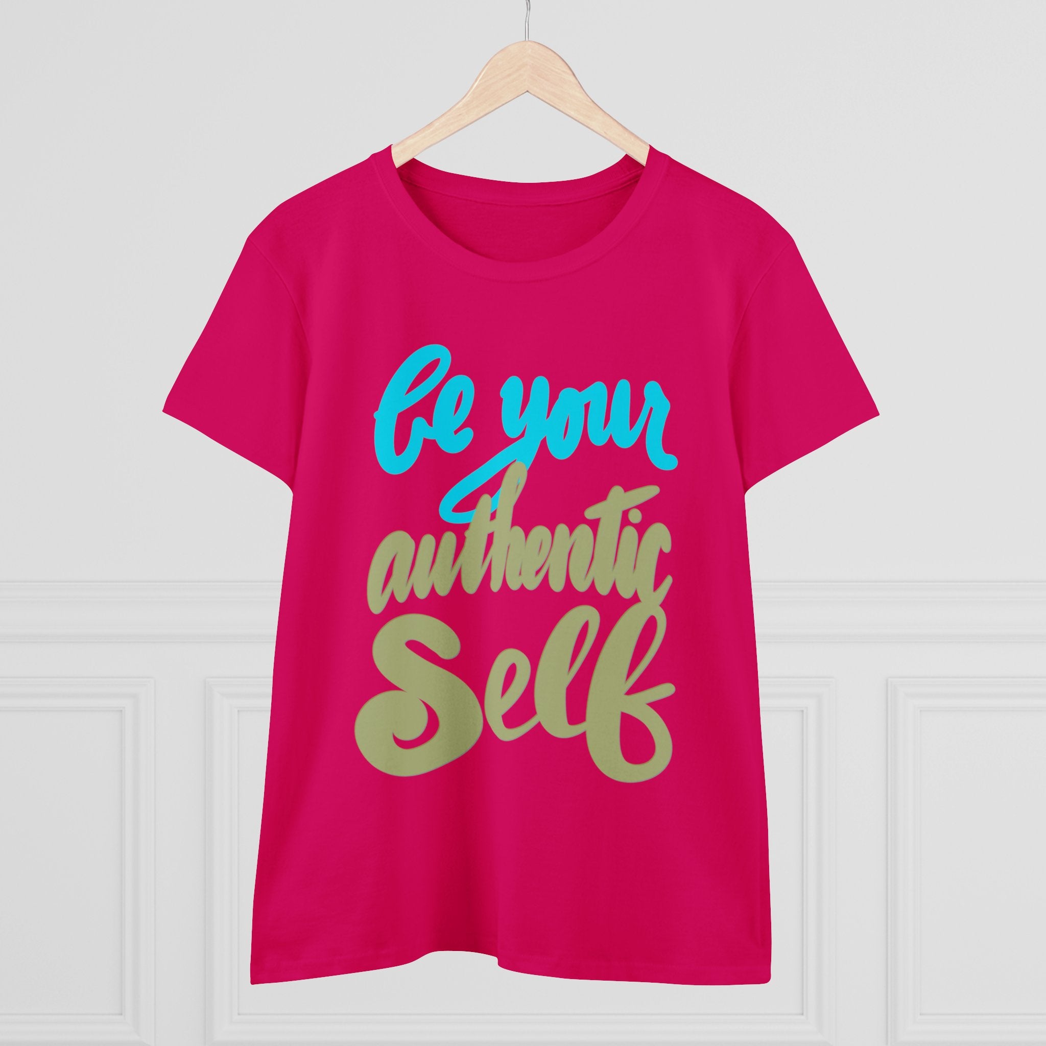 BE YOUR AUTHENTIC SELF Women's Midweight Cotton Tee