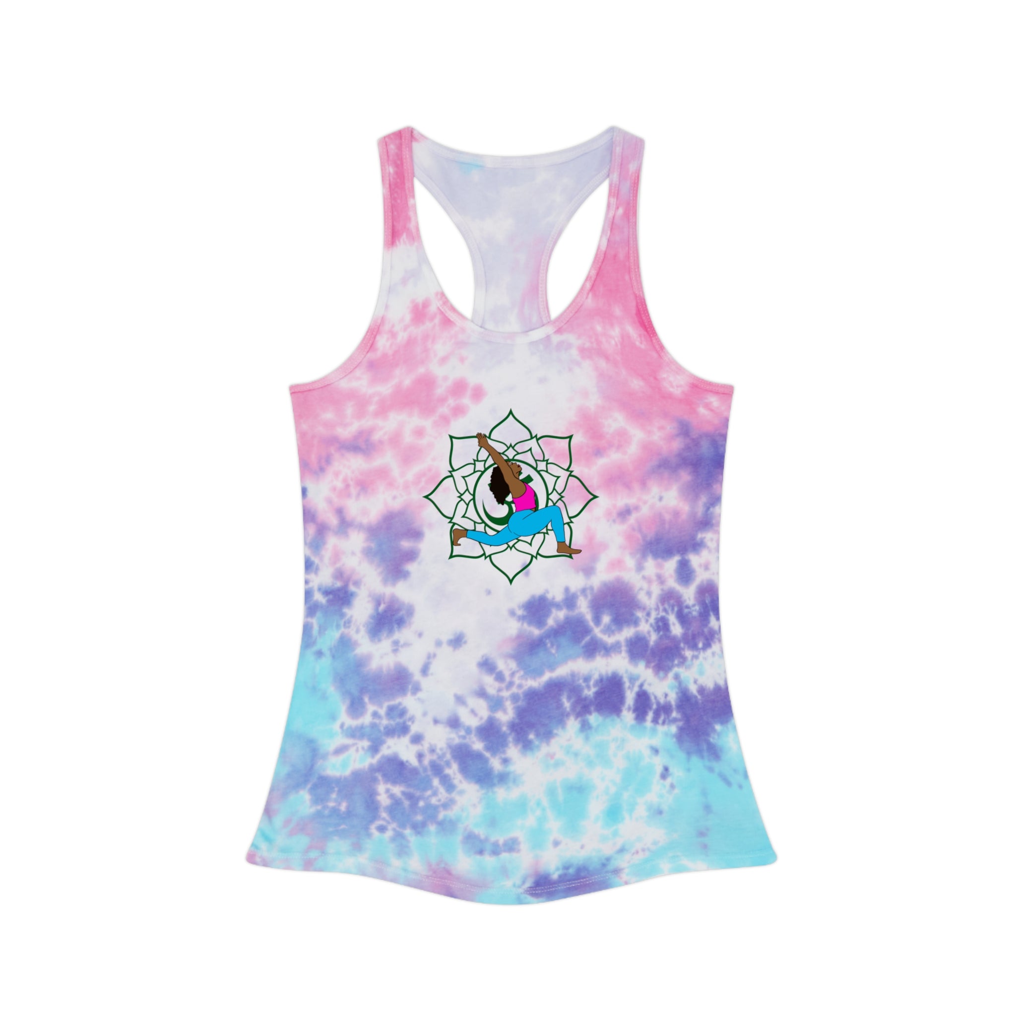 Bohemian Tie Dye Racerback Tank Top - Summer Vibes, Perfect for Festivals & Everyday Wear