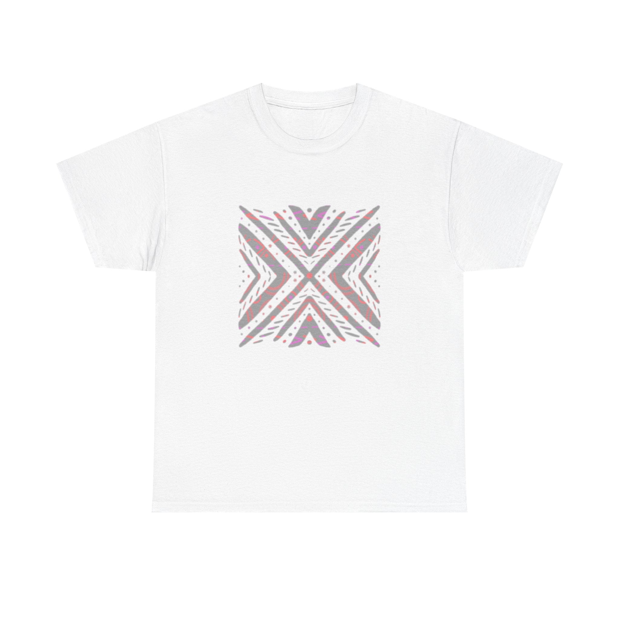 Stylish Unisex Heavy Cotton Tee - Adinkra Design, Casual Everyday Wear, Gift for Friends, Summer Fashion, Unique Graphic Tee