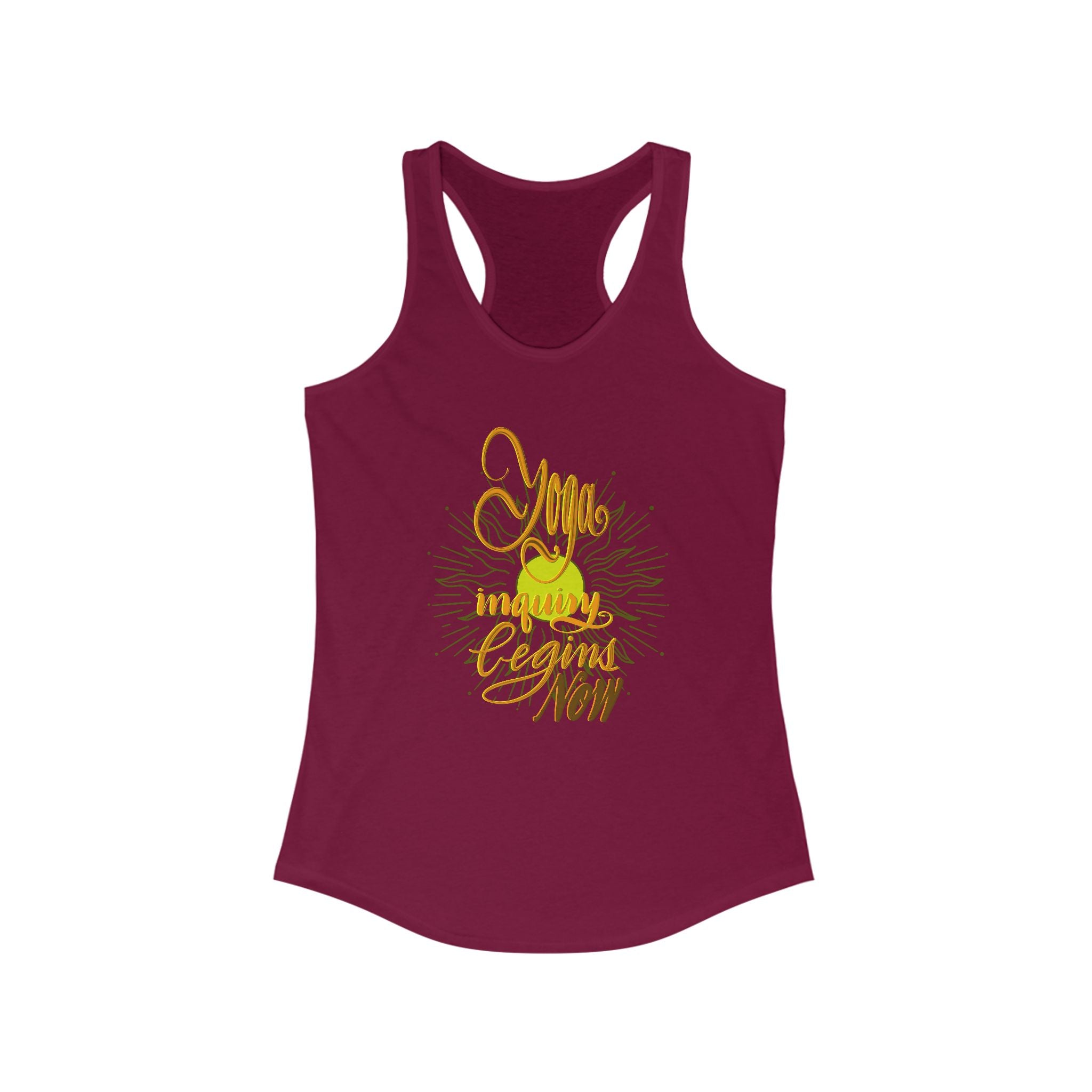 Racerback Tank - Yoga Inquiry Begins Now