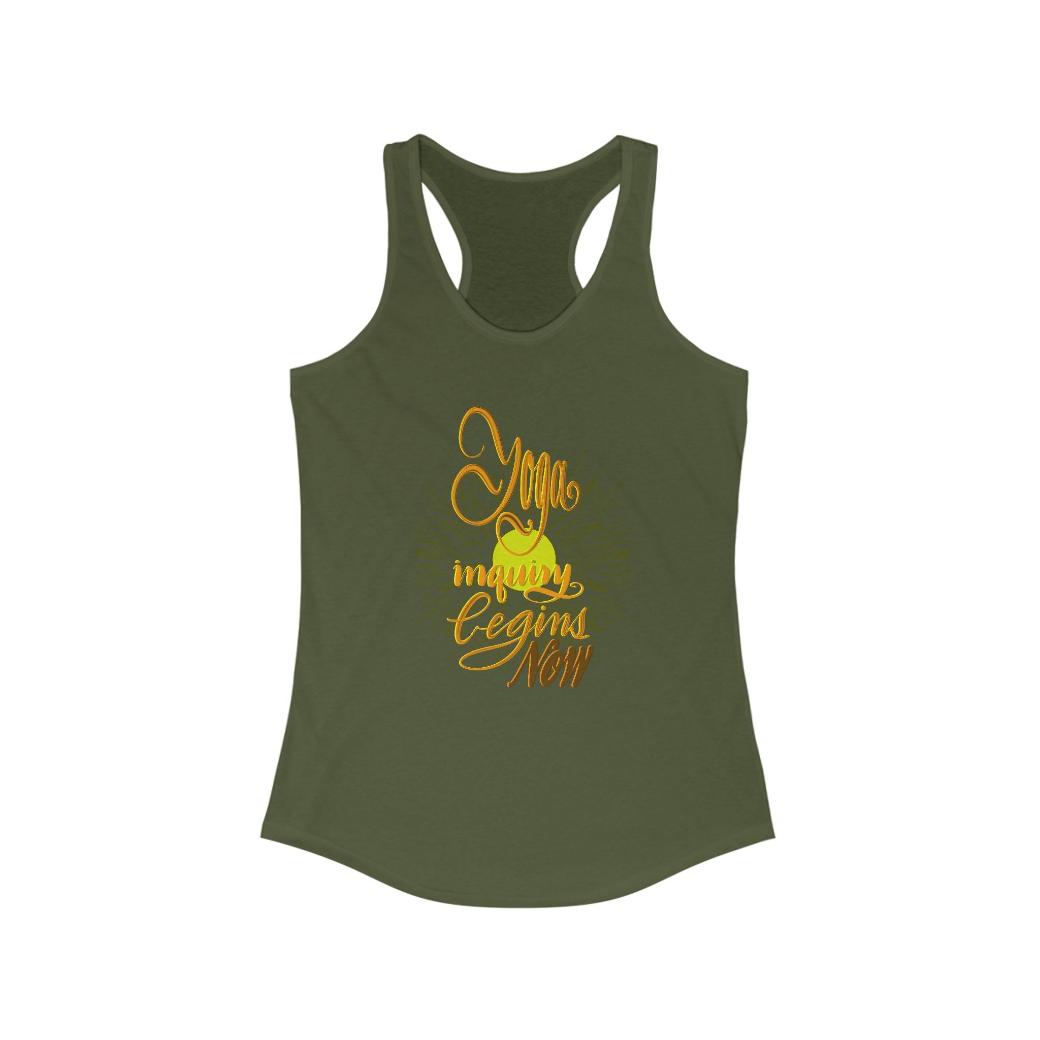 Racerback Tank - Yoga Inquiry Begins Now