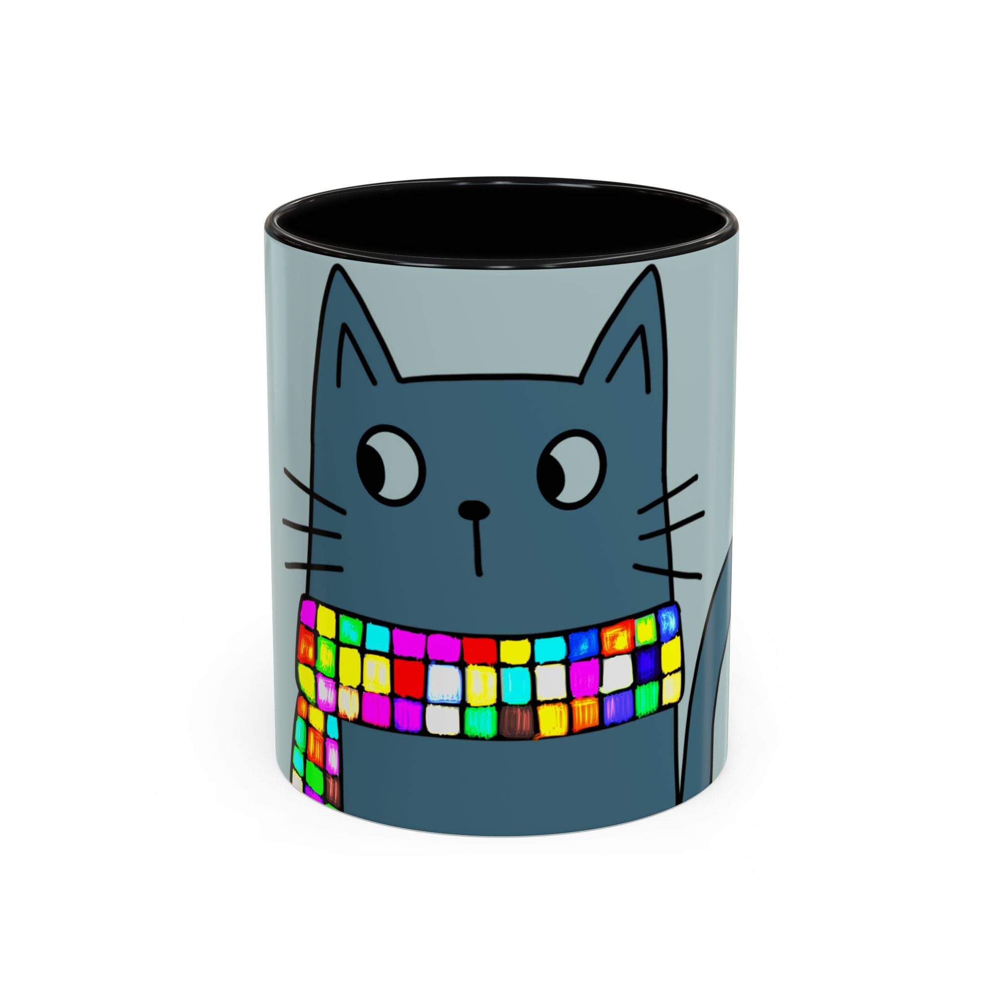 Coffee Mug - CAT WITH SCARF Design - 11oz