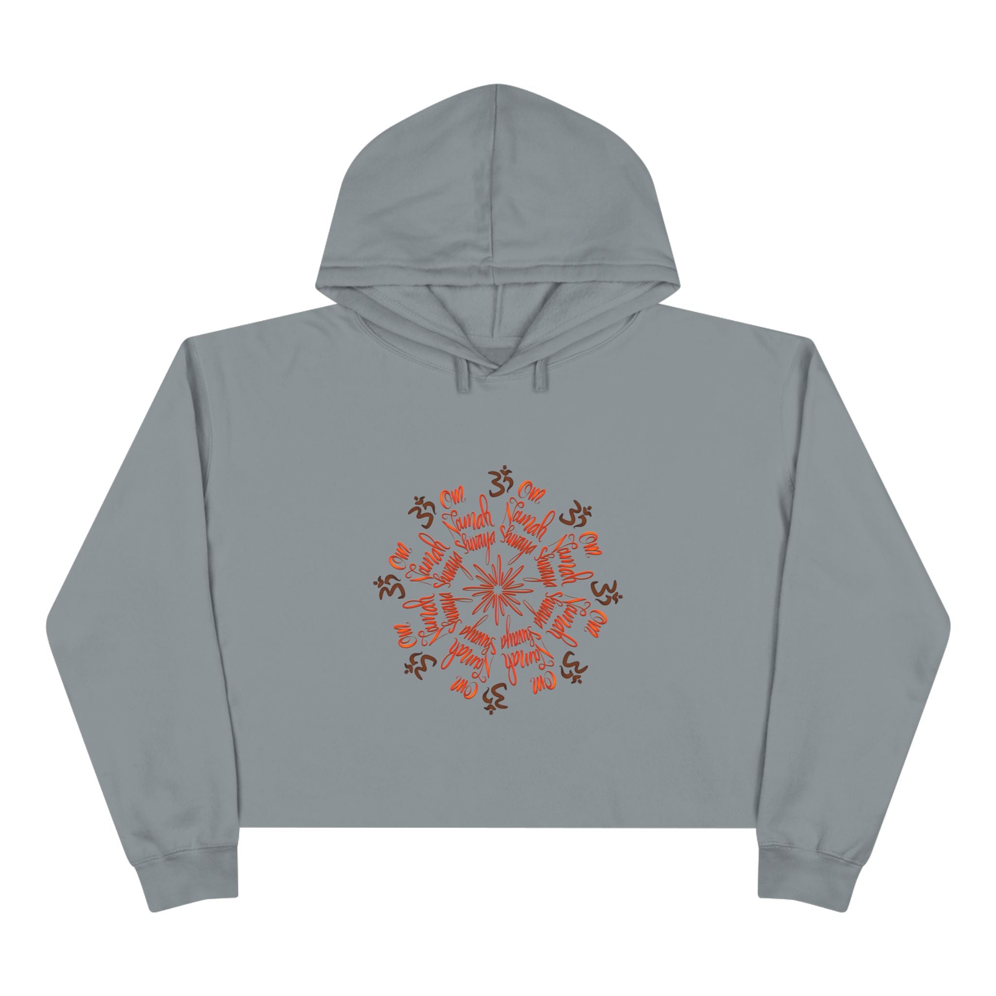 Spiritual Snowflake Crop Hoodie - Cozy White Pullover for Yoga & Meditation