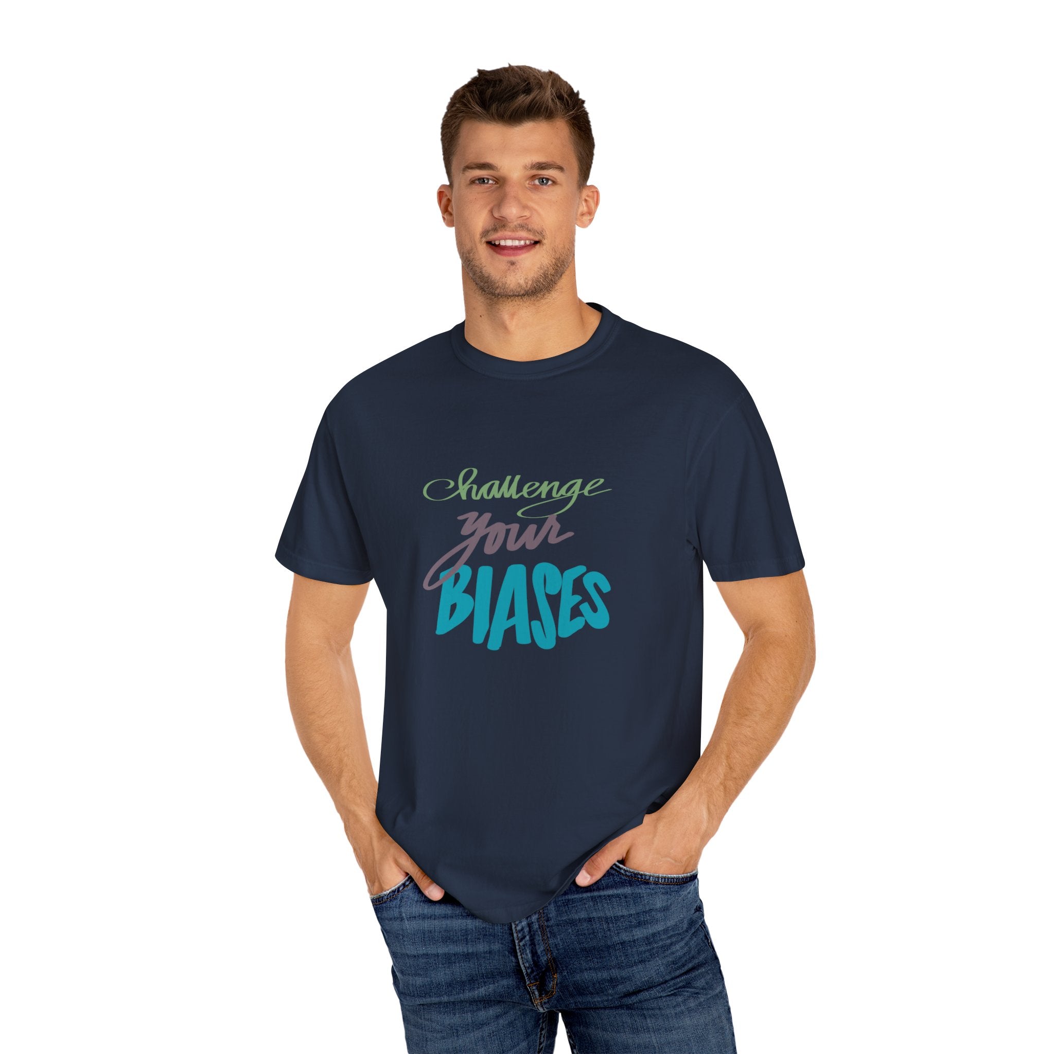 CHALLENGE BIASES Unisex Garment-Dyed T-shirt