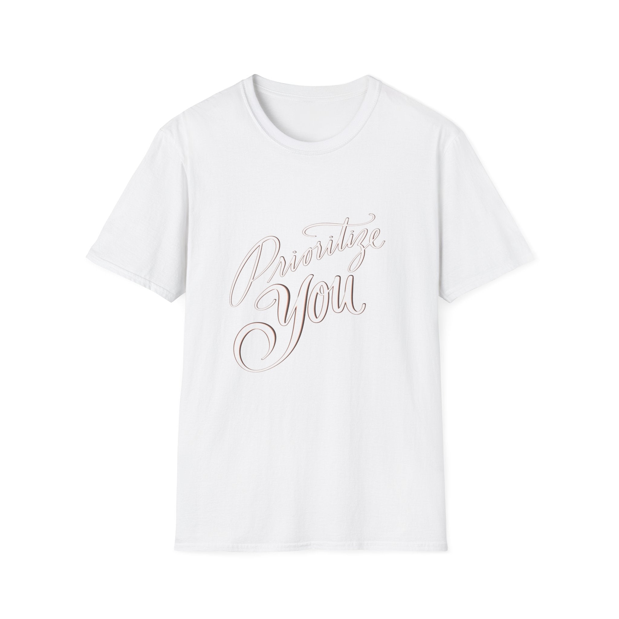 T-Shirt — 'Prioritize You' Handlettered Self-Care Tee