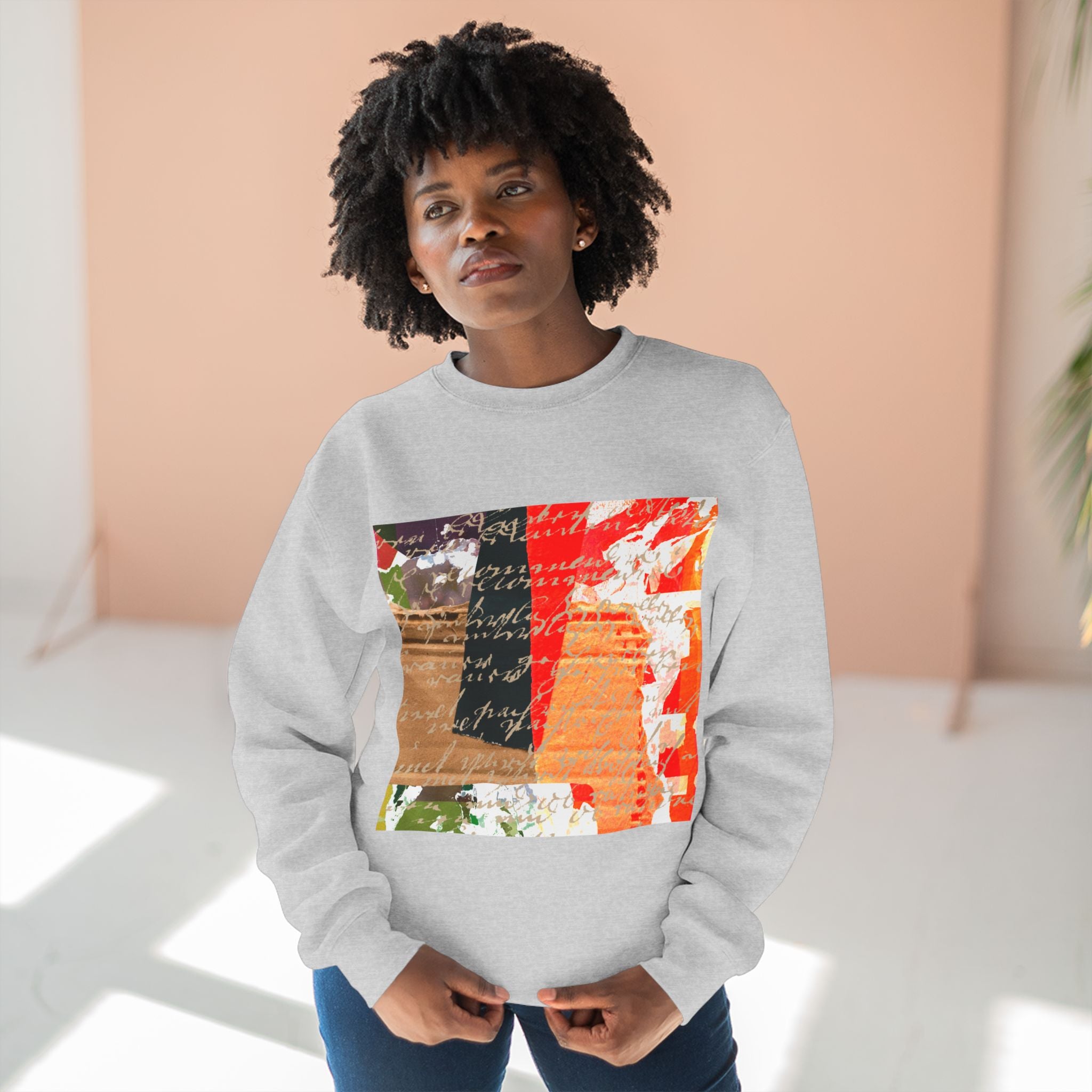 Artistic Unisex Crewneck Sweatshirt, Cozy Graphic Pullover, Colorful Lounge Wear, Perfect Gift for Creatives, Art Lovers Sweatshirt
