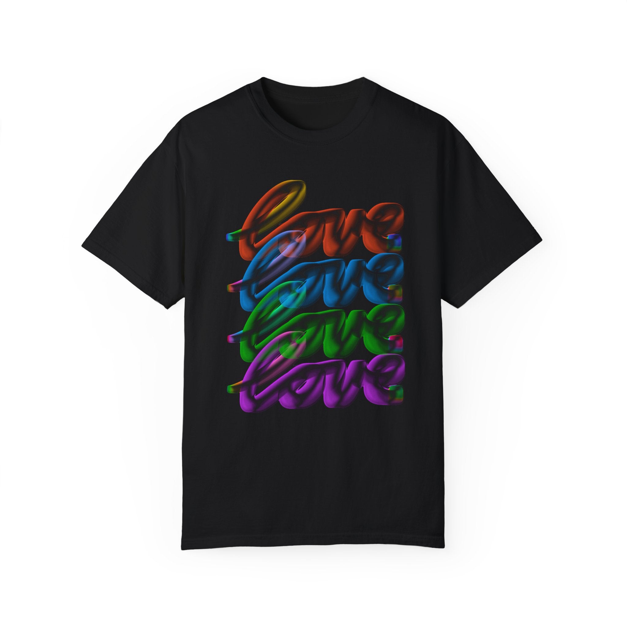 LOVE MULTI Unisex Garment-Dyed T-shirt