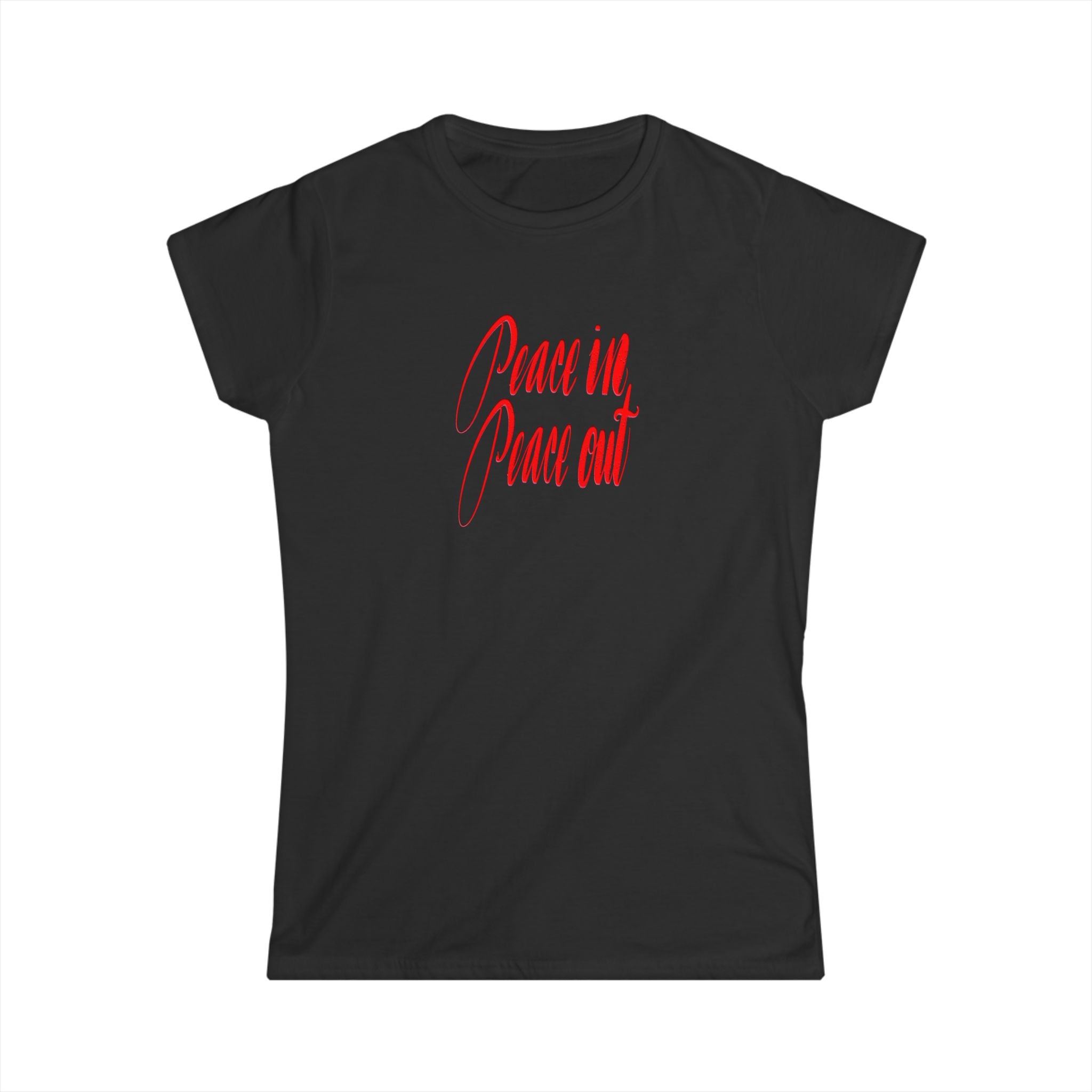 Peace in Peace Out Softstyle Tee - Comfortable Casual T-Shirt