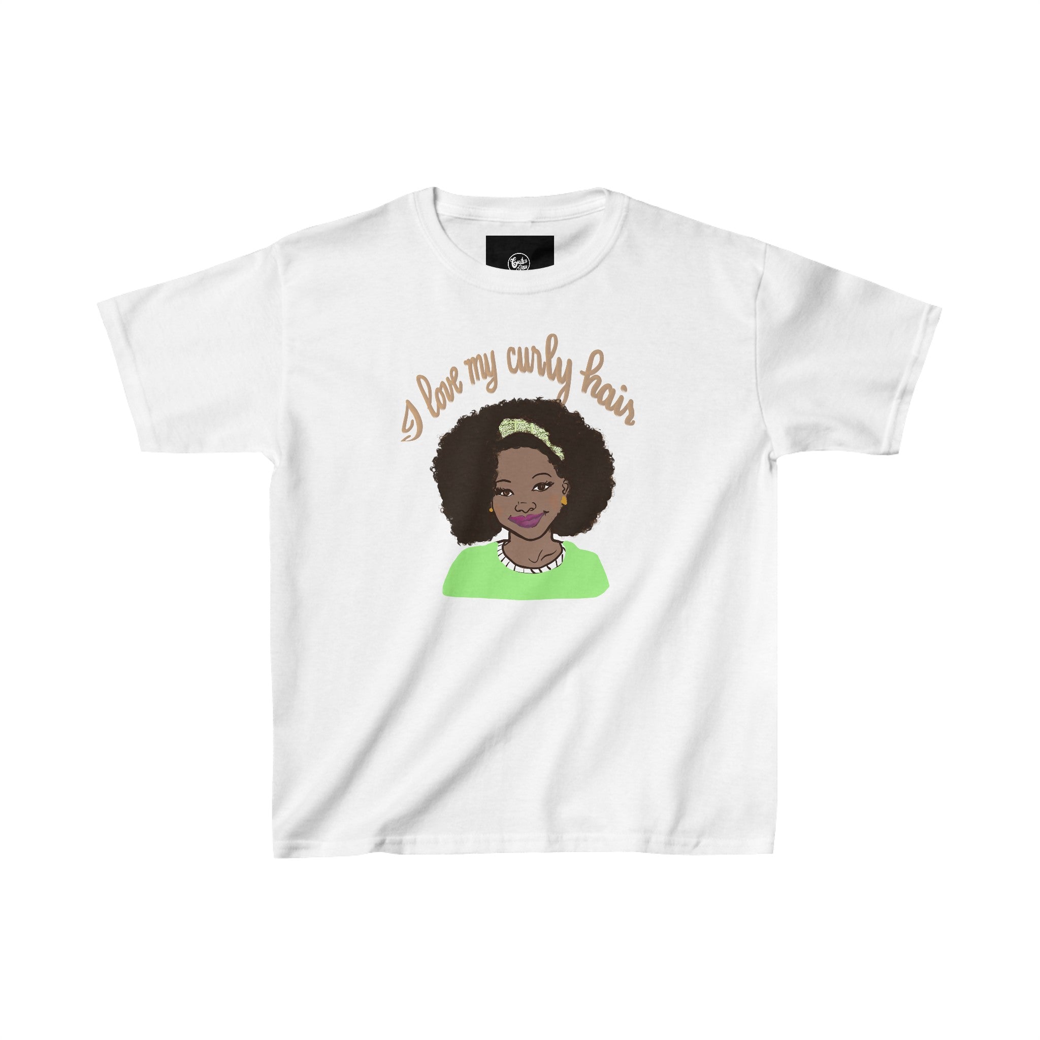 I LOVE MY CURLY HAIR Kids Heavy Cotton™ Tee