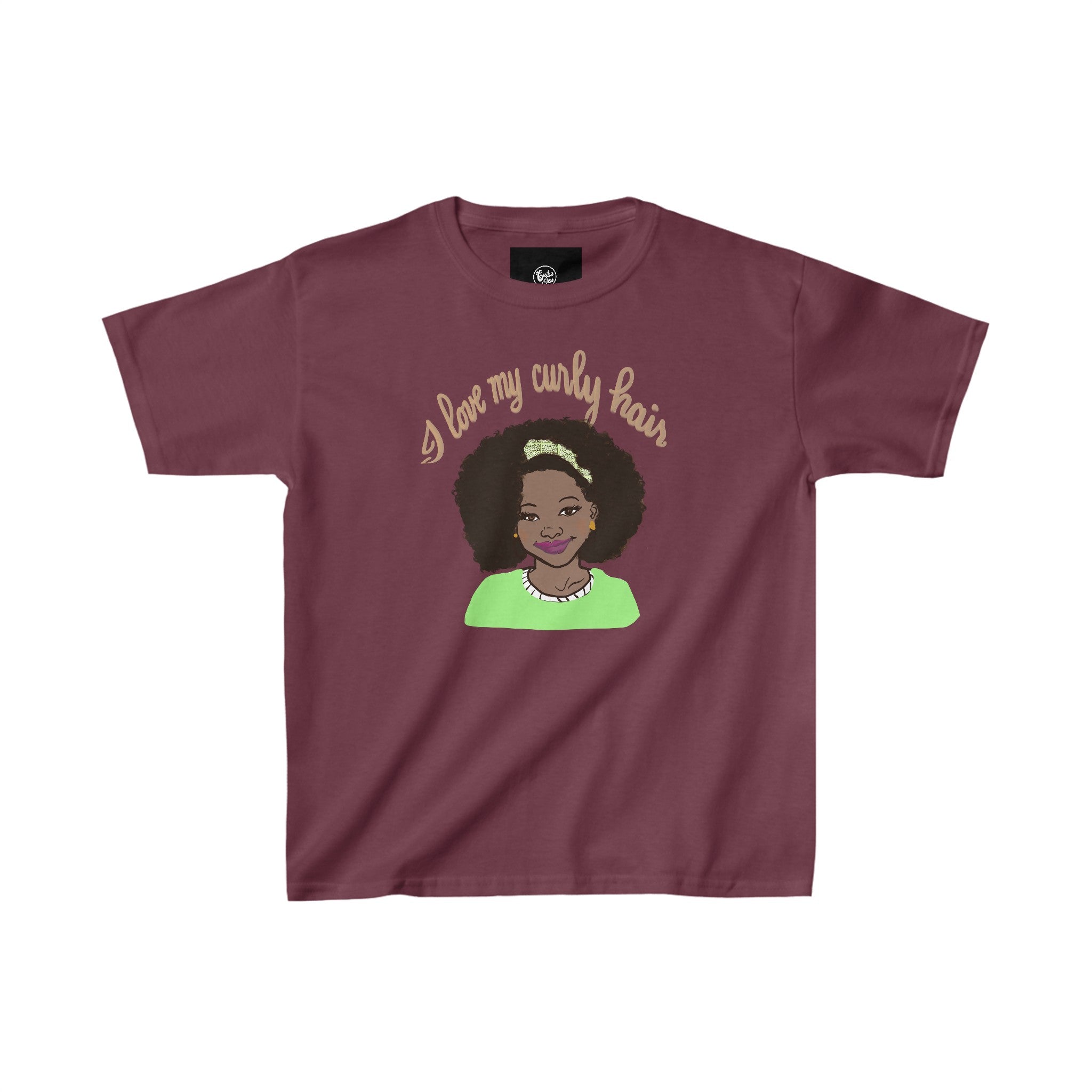 I LOVE MY CURLY HAIR Kids Heavy Cotton™ Tee
